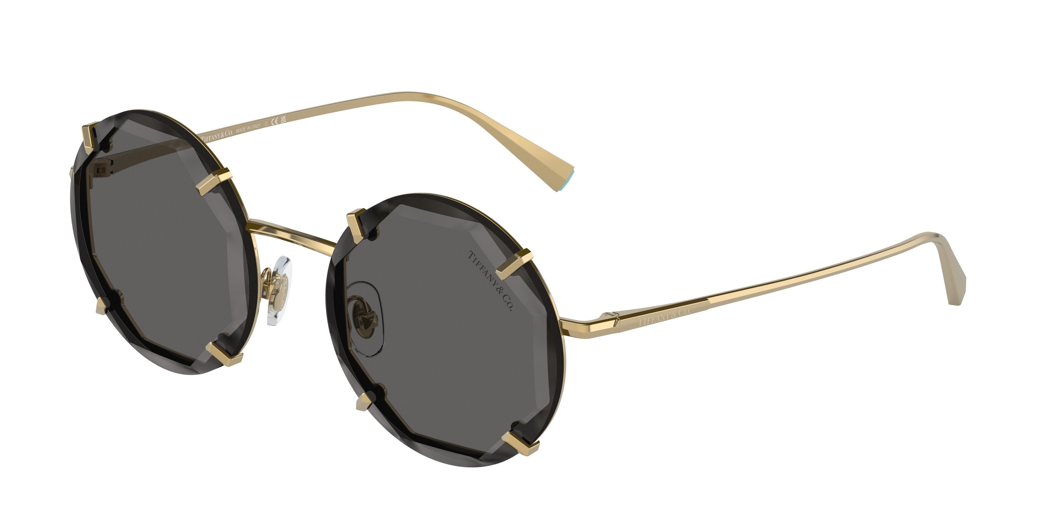 Tiffany TF3091 Round Sunglasses  6002S4-Gold 52-135-19 - Color Map Gold