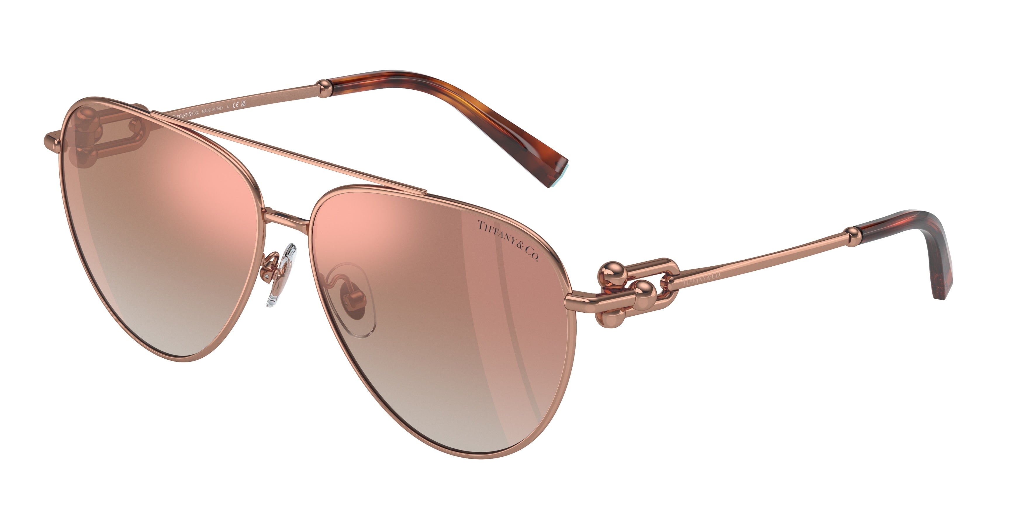 Tiffany TF3092 Pilot Sunglasses  61056F-Rubedo 59-140-13 - Color Map Red