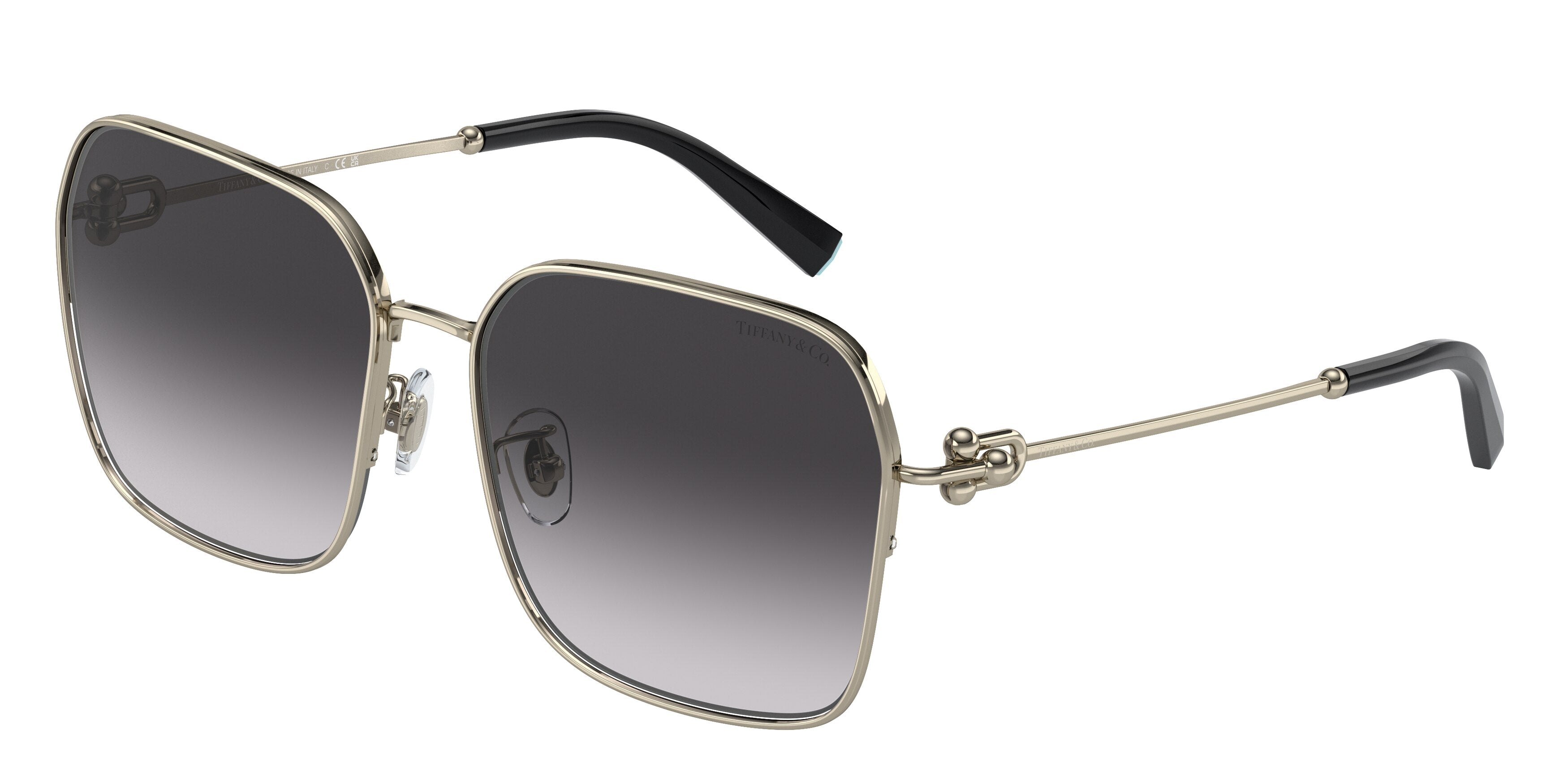 Tiffany TF3093D Square Sunglasses  61903C-Pale Gold 60-140-17 - Color Map Gold