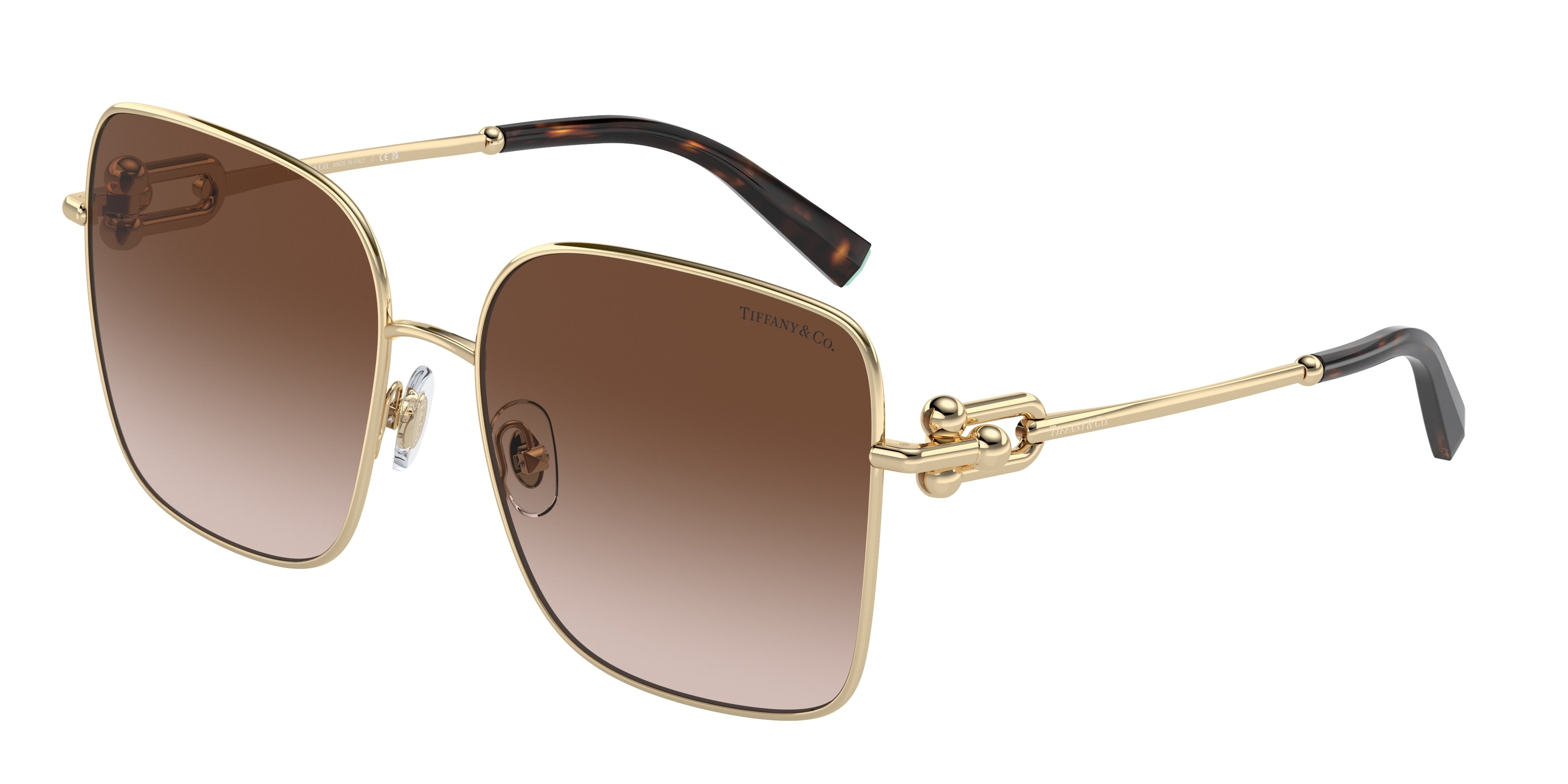Tiffany TF3094 Square Sunglasses  60213B-Pale Gold 58-140-16 - Color Map Gold