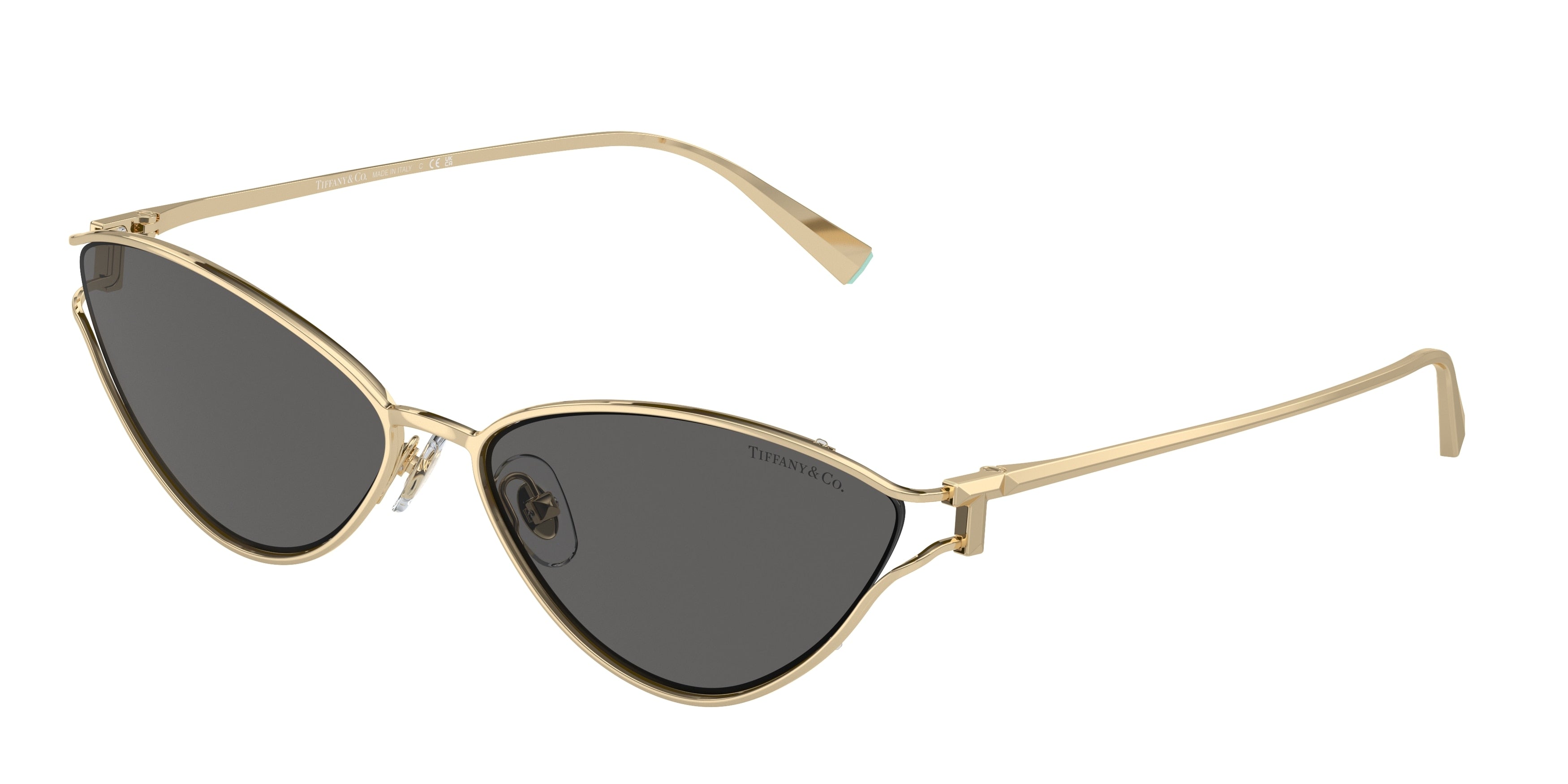 Tiffany TF3095 Cat Eye Sunglasses  6021S4-Pale Gold 61-135-16 - Color Map Gold