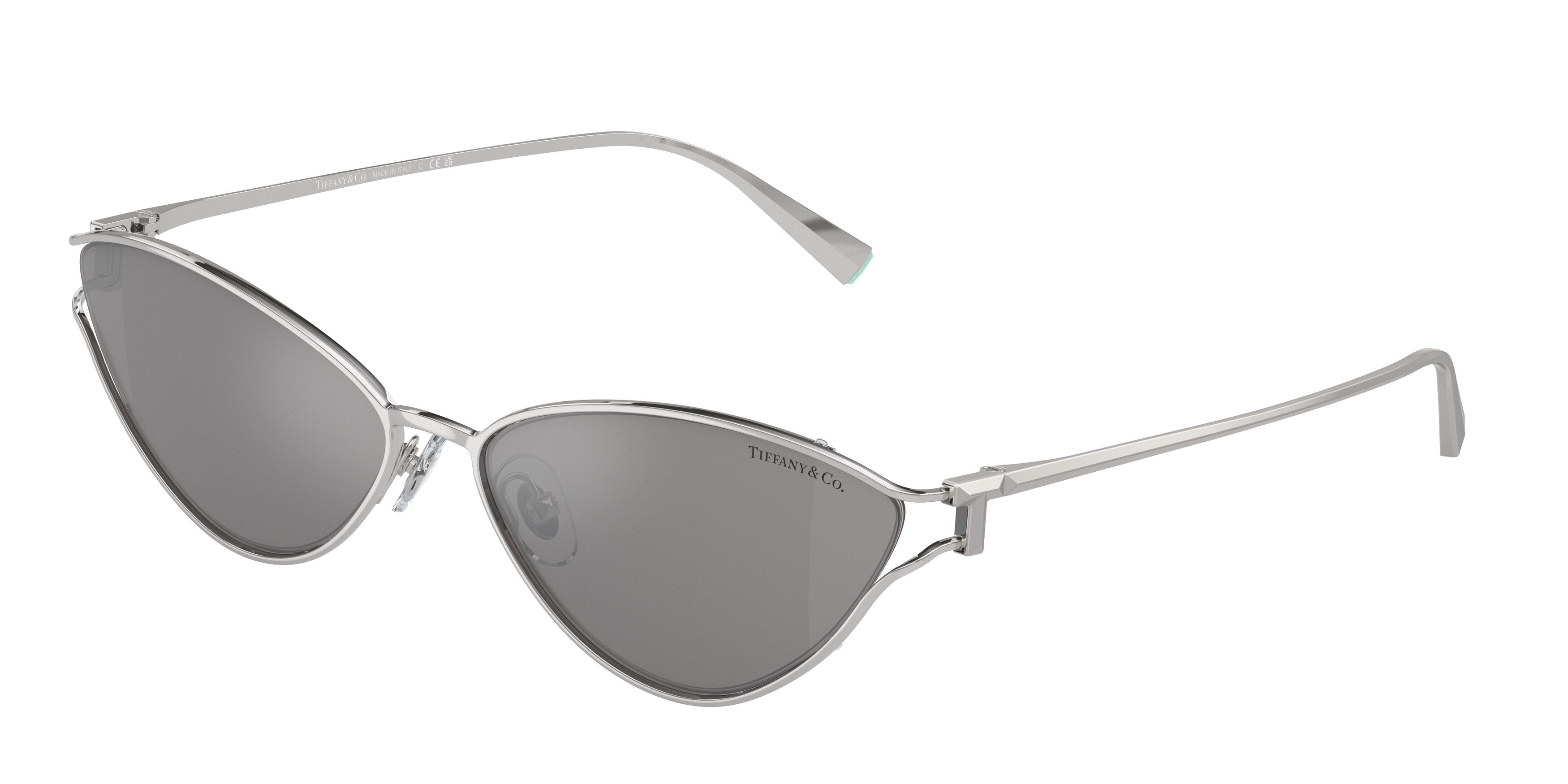 Tiffany TF3095 Cat Eye Sunglasses  61956G-Silver 61-135-16 - Color Map Silver