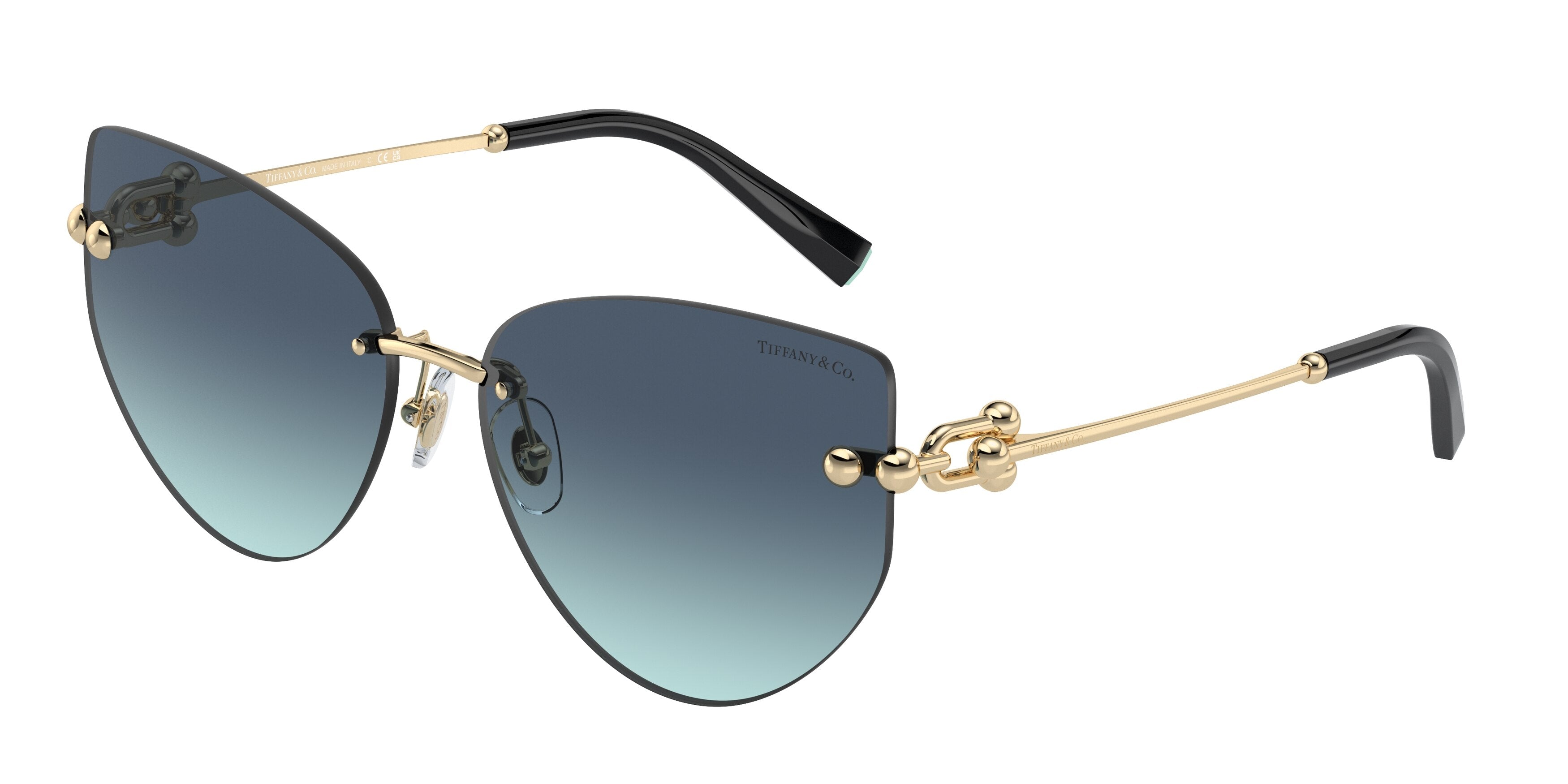 Tiffany TF3096 Butterfly Sunglasses  62029S-Pale Gold 60-130-15 - Color Map Gold
