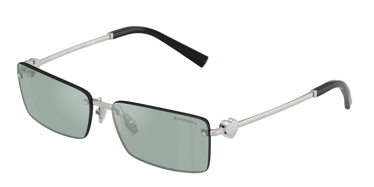 Tiffany TF3108B Rectangle Sunglasses  62227C-Silver 60-140-15 - Color Map Silver