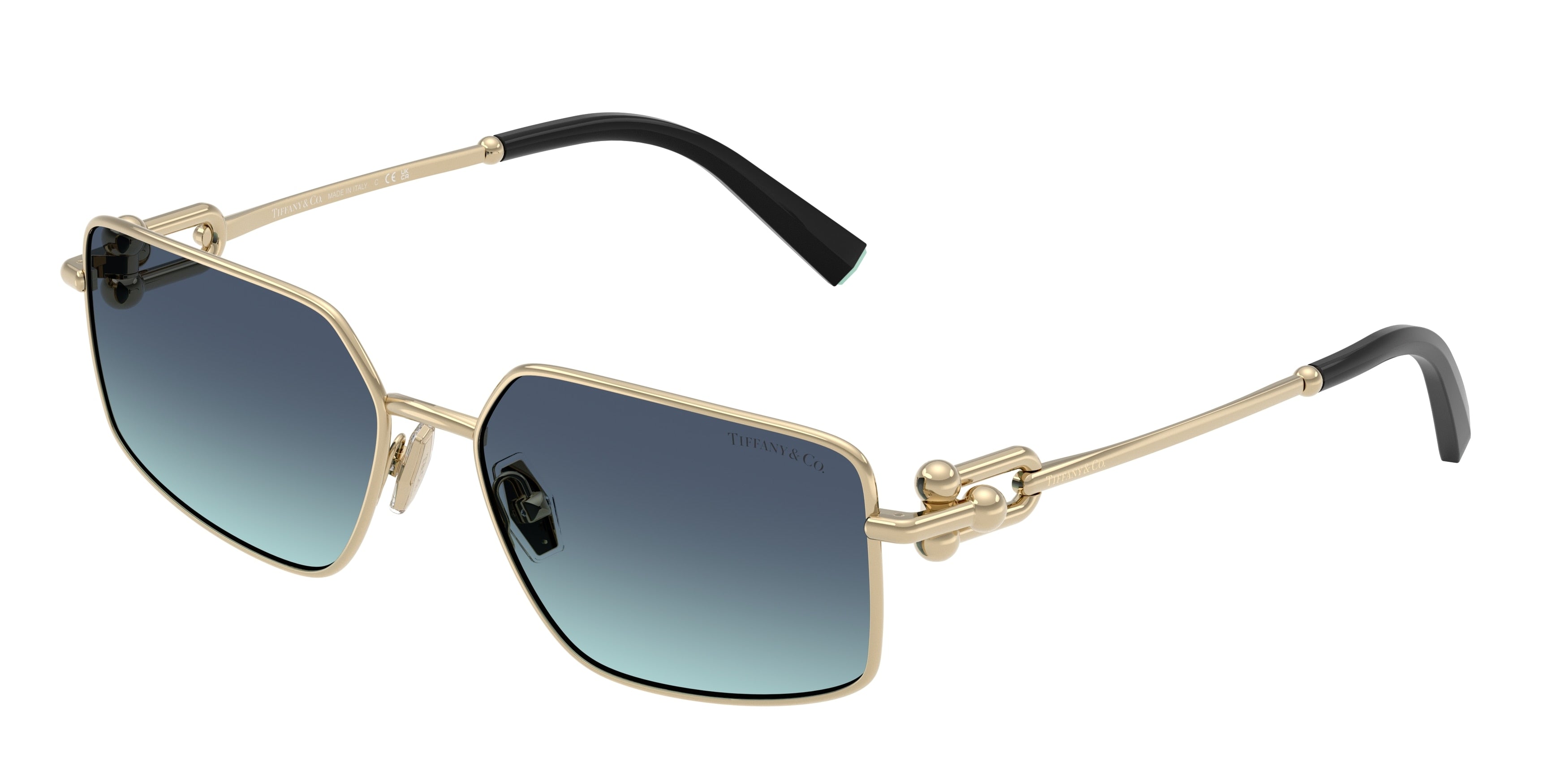 Tiffany TF3111 Rectangle Sunglasses  62029S-Pale Gold 58-140-16 - Color Map Gold