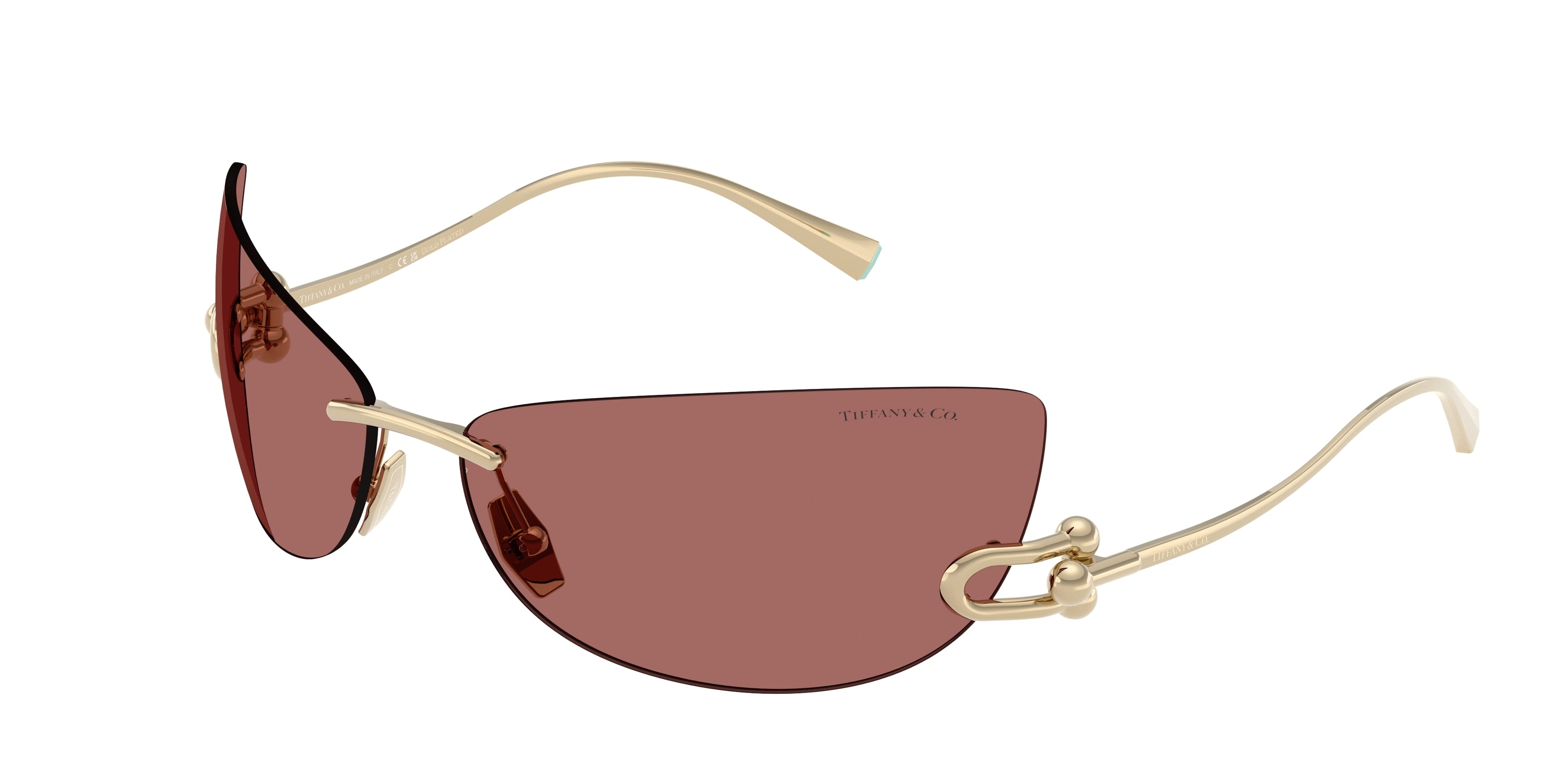 Tiffany TF3112K Irregular Sunglasses  622569-Pale Gold Plated 72-115-15 - Color Map Gold