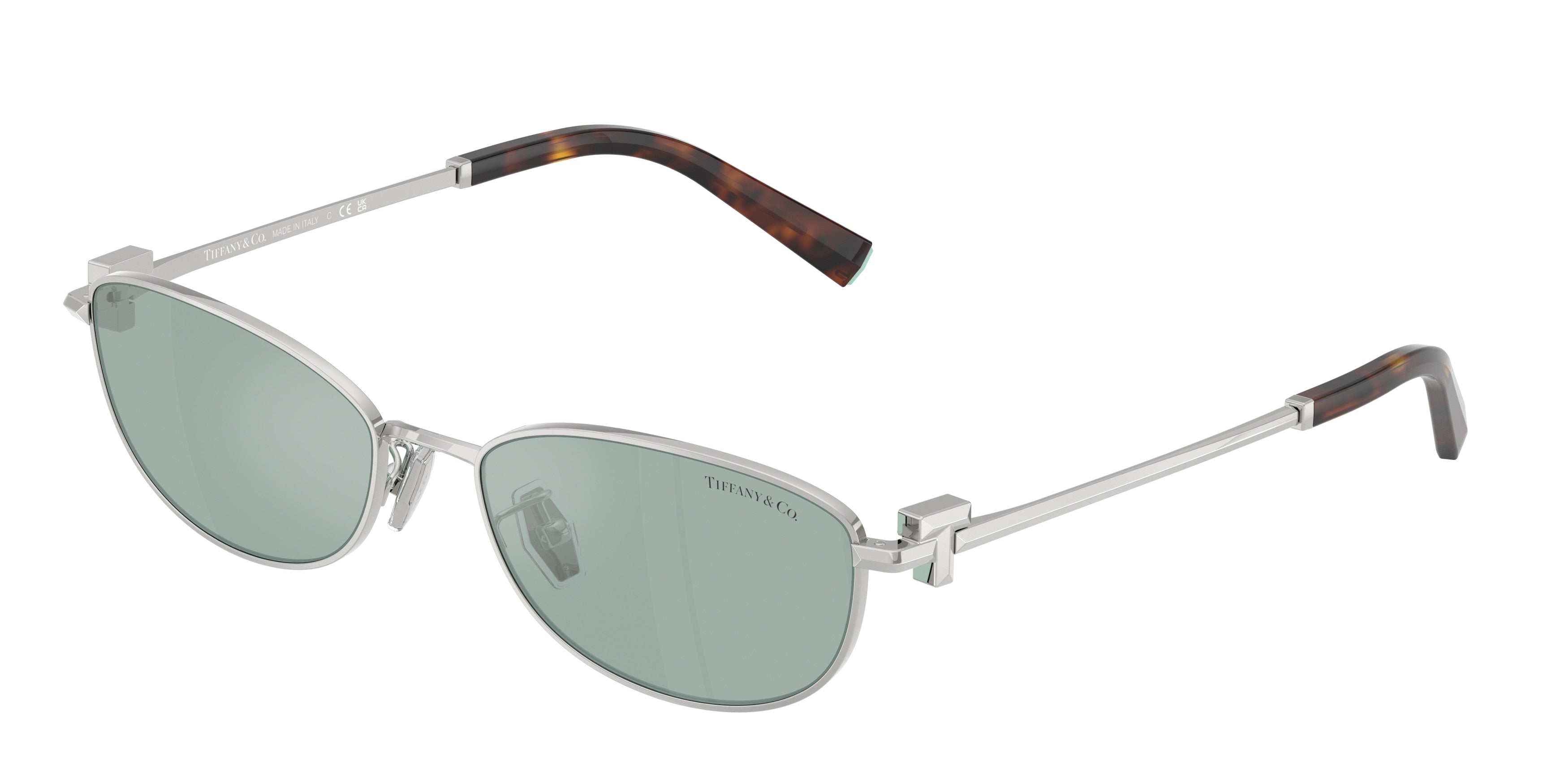 Tiffany TF3115 Oval Sunglasses  600165-Silver 56-140-17 - Color Map Silver
