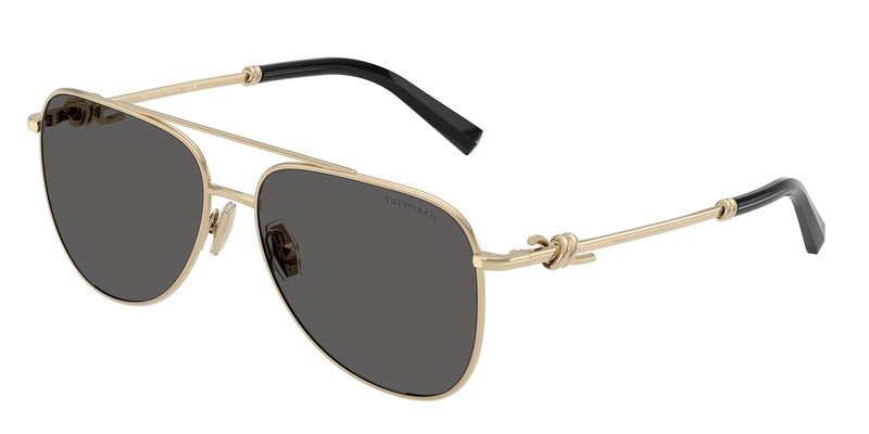 Tiffany TF3116 Pilot Sunglasses  6021S4-Pale Gold 59-145-15 - Color Map Gold