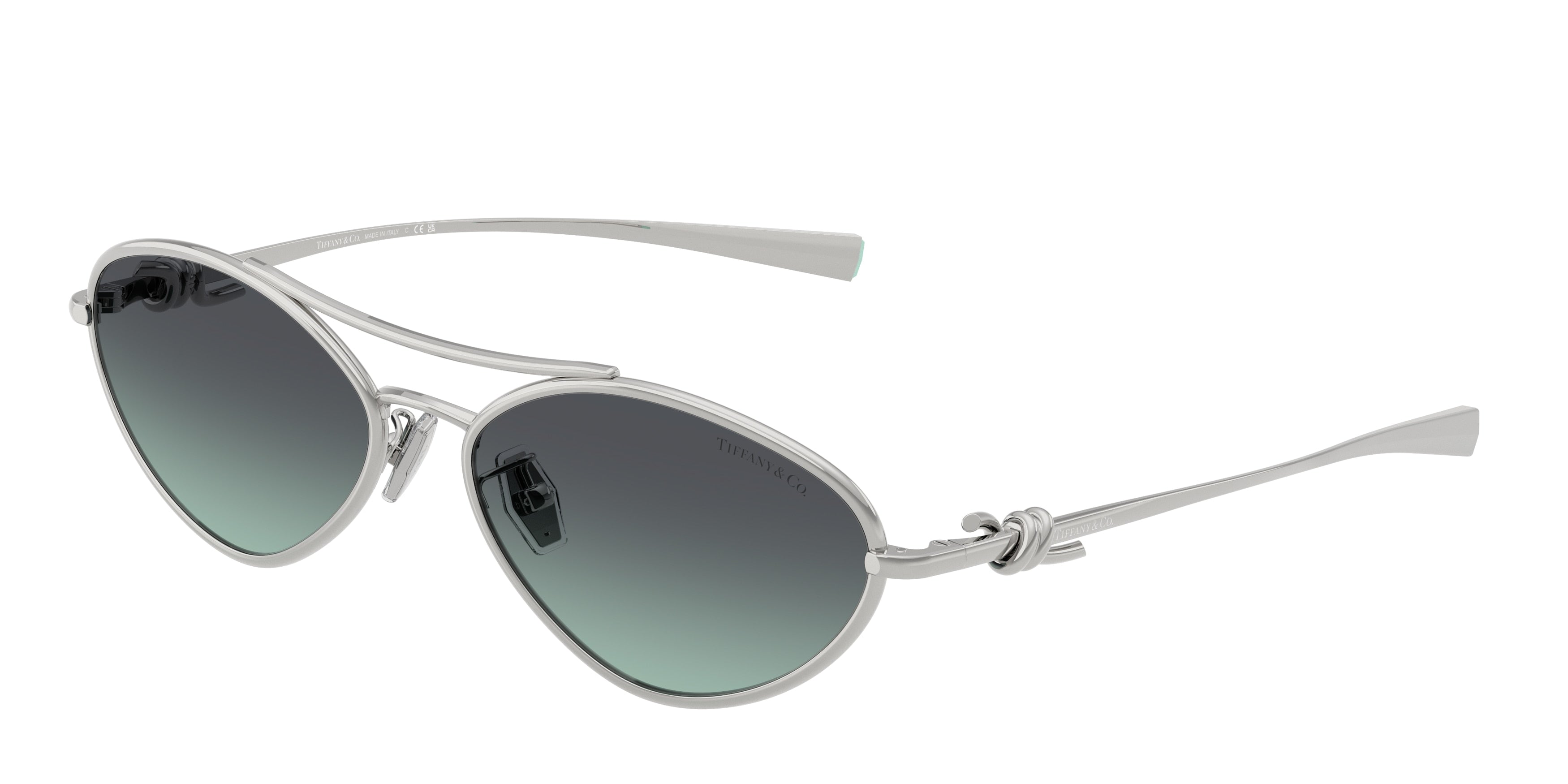 Tiffany TF3117 Irregular Sunglasses  60012G-Silver 58-135-16 - Color Map Silver