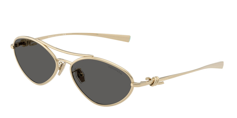 Tiffany TF3117 Irregular Sunglasses  6021S4-Pale Gold 58-135-16 - Color Map Gold
