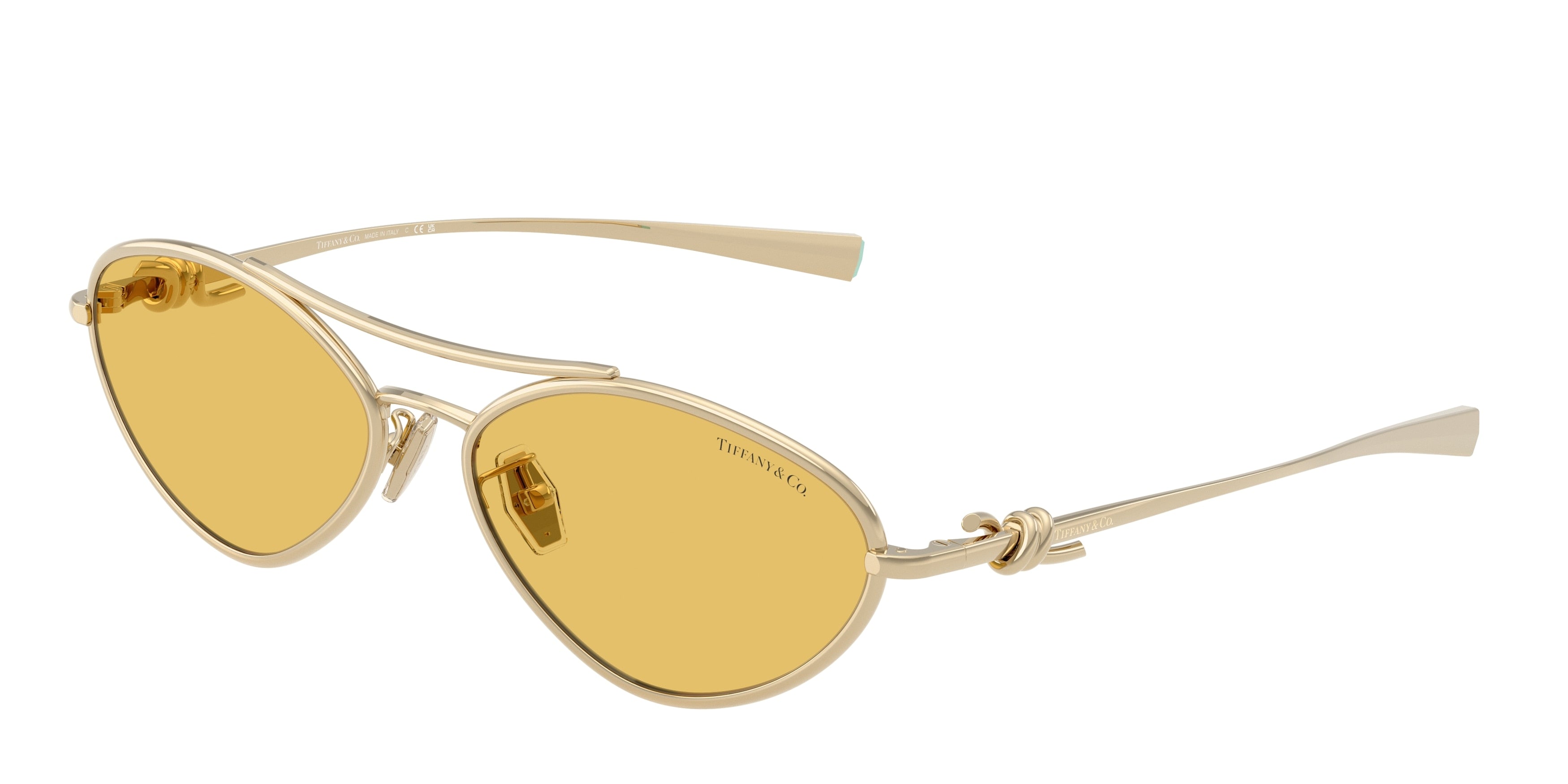 Tiffany TF3117 Irregular Sunglasses  623685-Pale Gold 58-135-16 - Color Map Gold