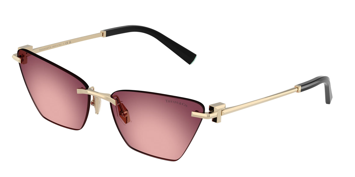 Tiffany TF3120 Butterfly Sunglasses  62428H-Pale Gold 61-140-16 - Color Map Gold