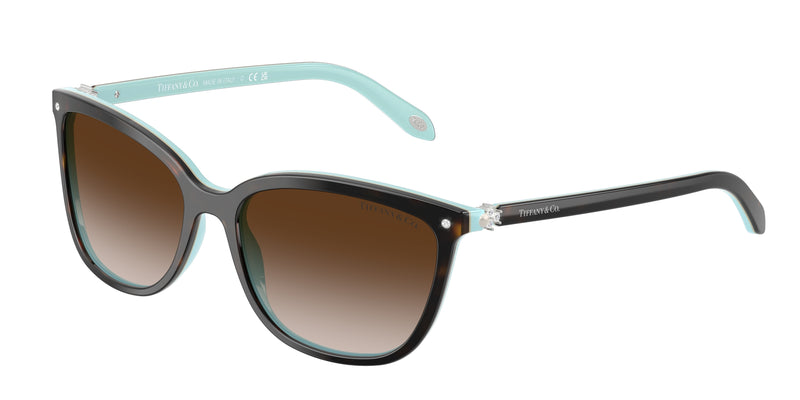 Tiffany TF4105HB Square Sunglasses  81343B-Havana 55-140-17 - Color Map Tortoise