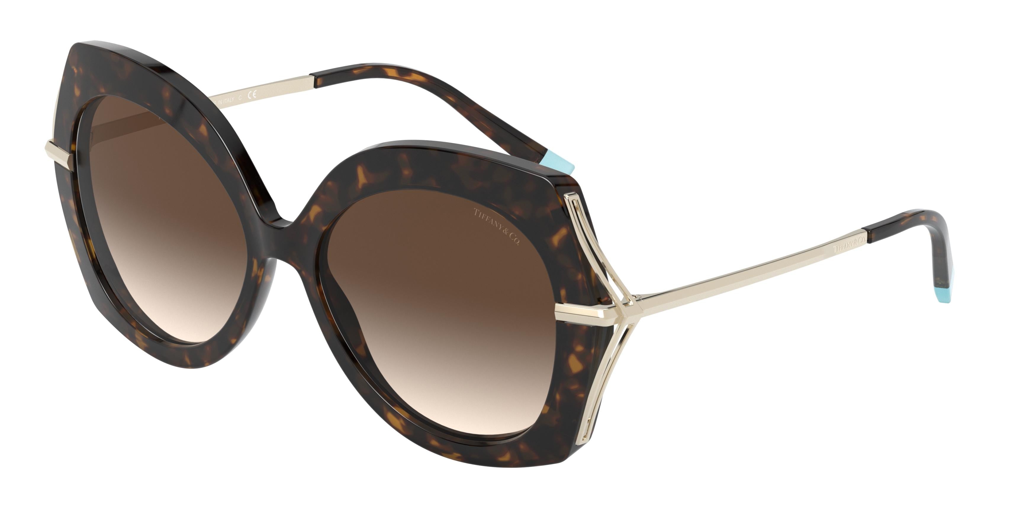 Tiffany TF4169 Irregular Sunglasses  80153B-Havana 54-140-16 - Color Map Tortoise