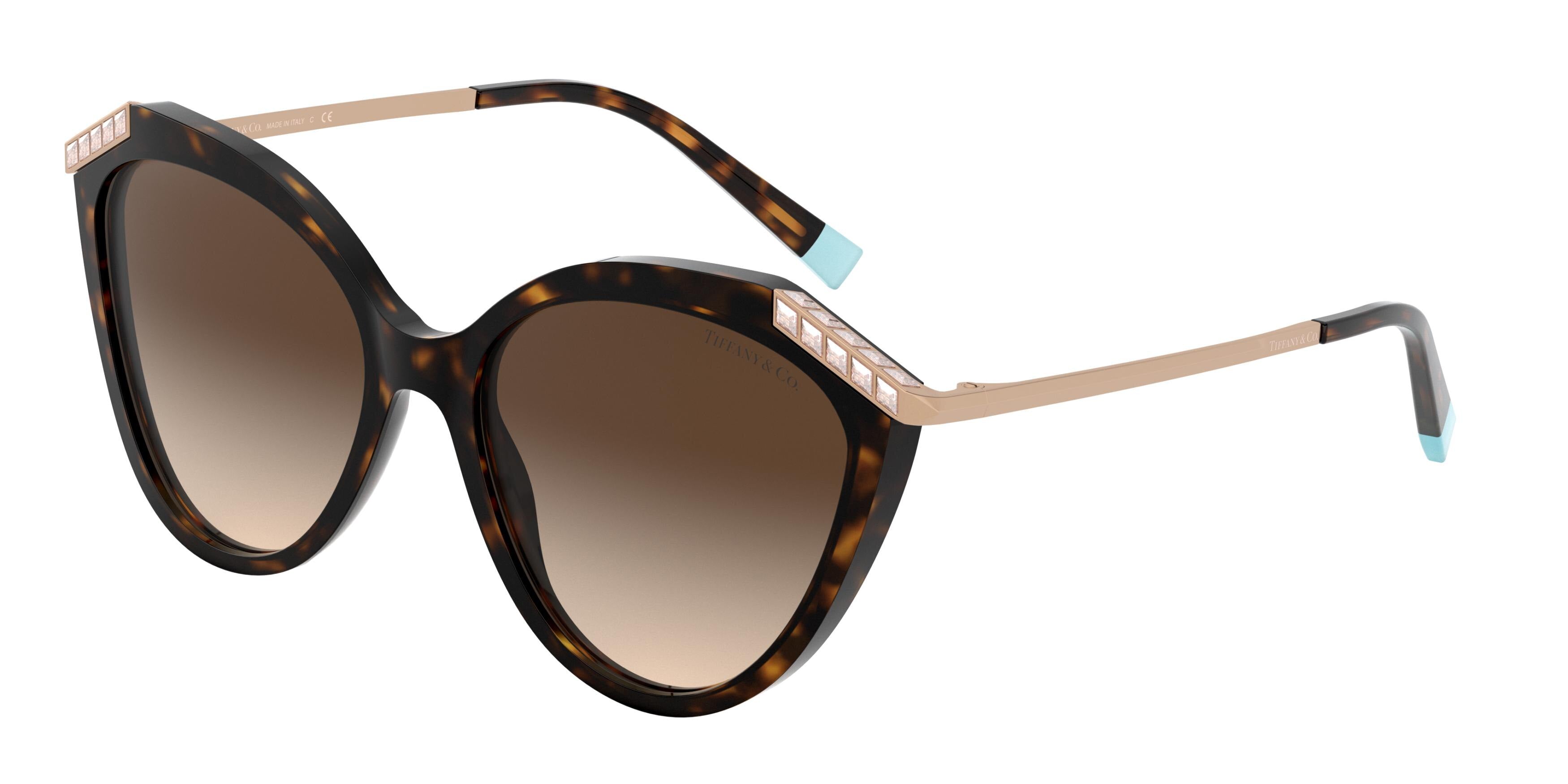 Tiffany TF4173B Cat Eye Sunglasses  80153B-Havana 55-140-17 - Color Map Tortoise