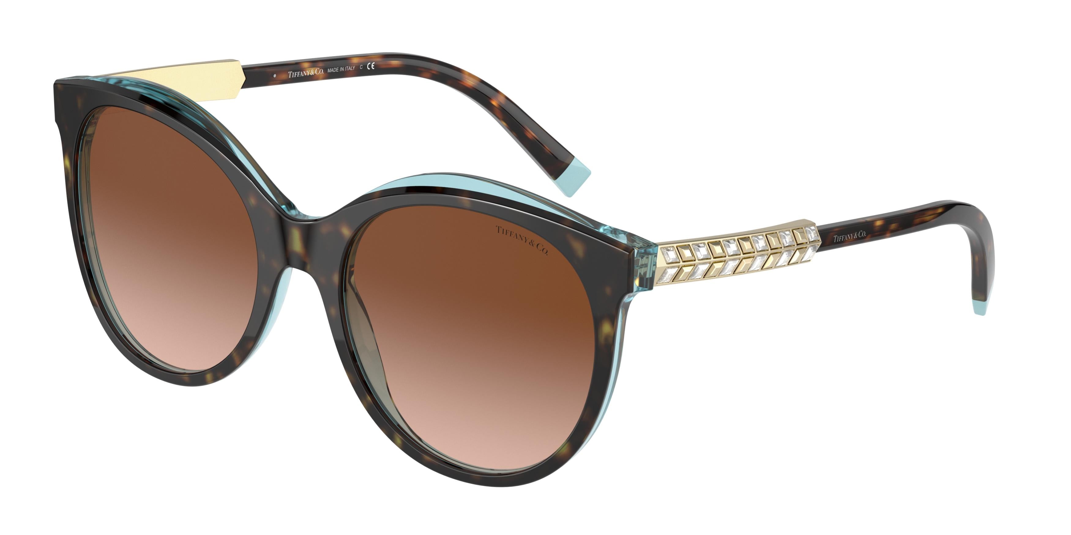 Tiffany TF4175B Cat Eye Sunglasses  82863B-Havana 55-140-19 - Color Map Tortoise