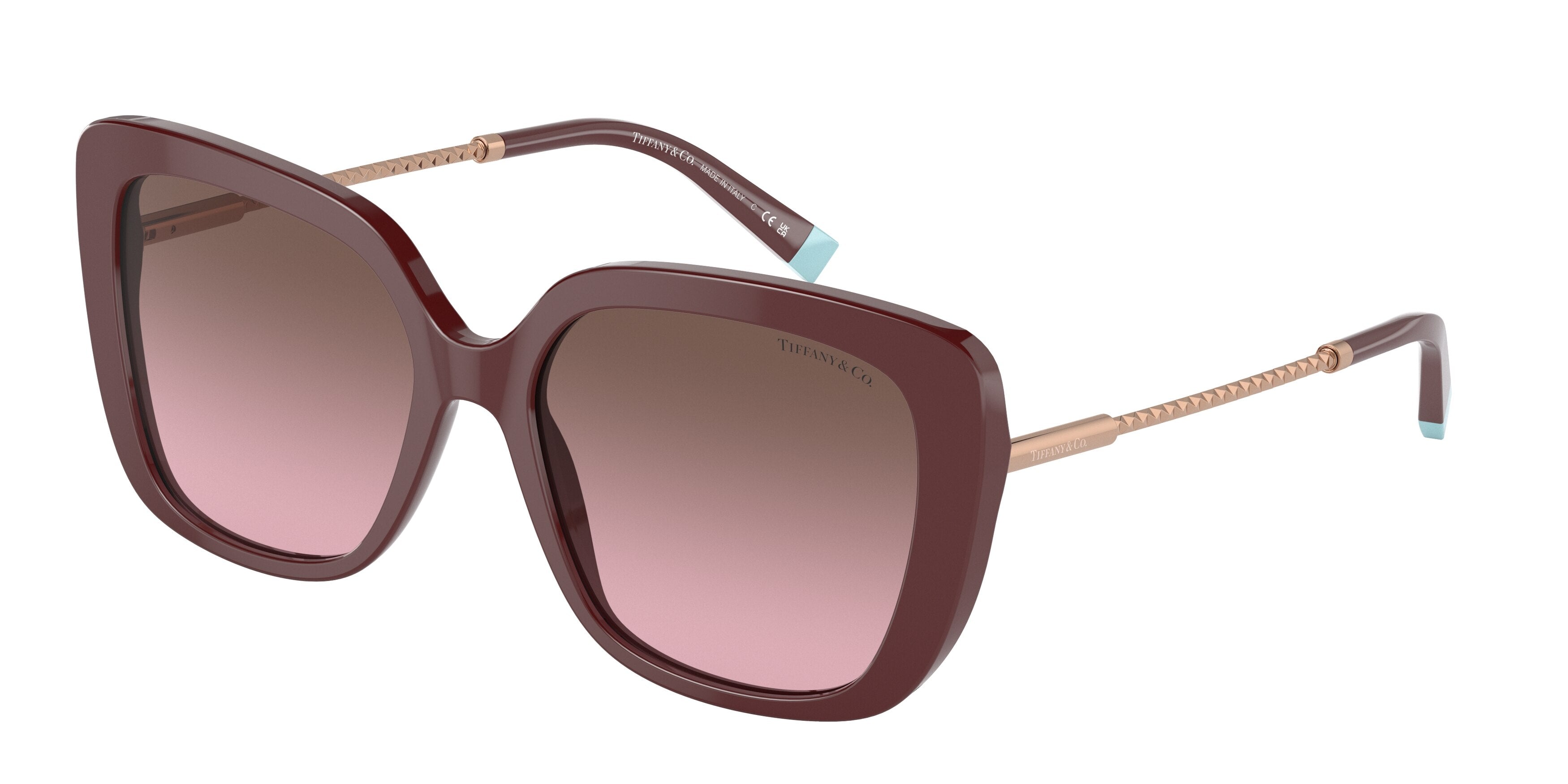 Tiffany TF4177F Butterfly Sunglasses  83539T-Solid Burgundy 57-140-17 - Color Map Red