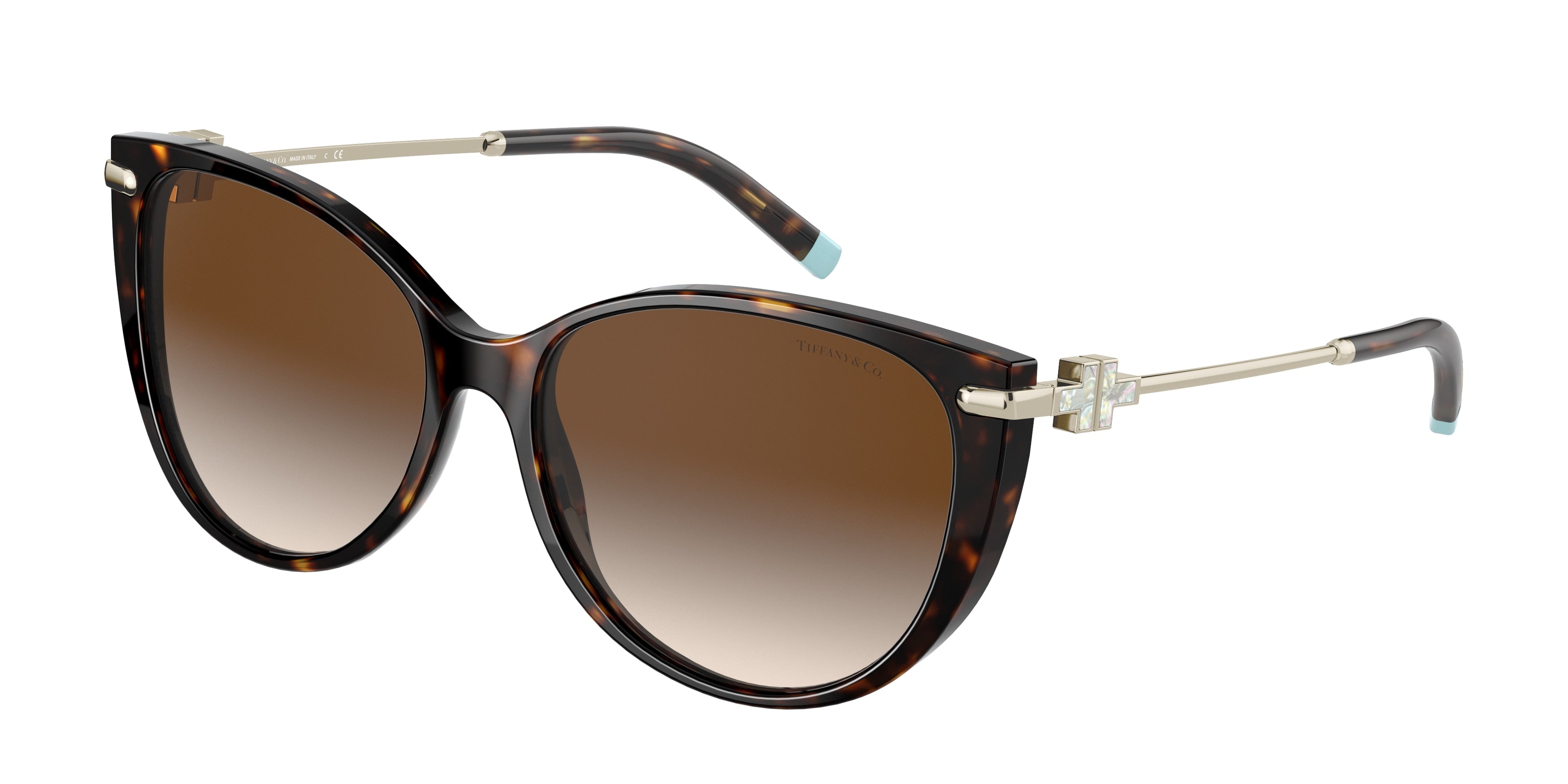 Tiffany TF4178 Cat Eye Sunglasses  80153B-Havana 57-140-16 - Color Map Tortoise