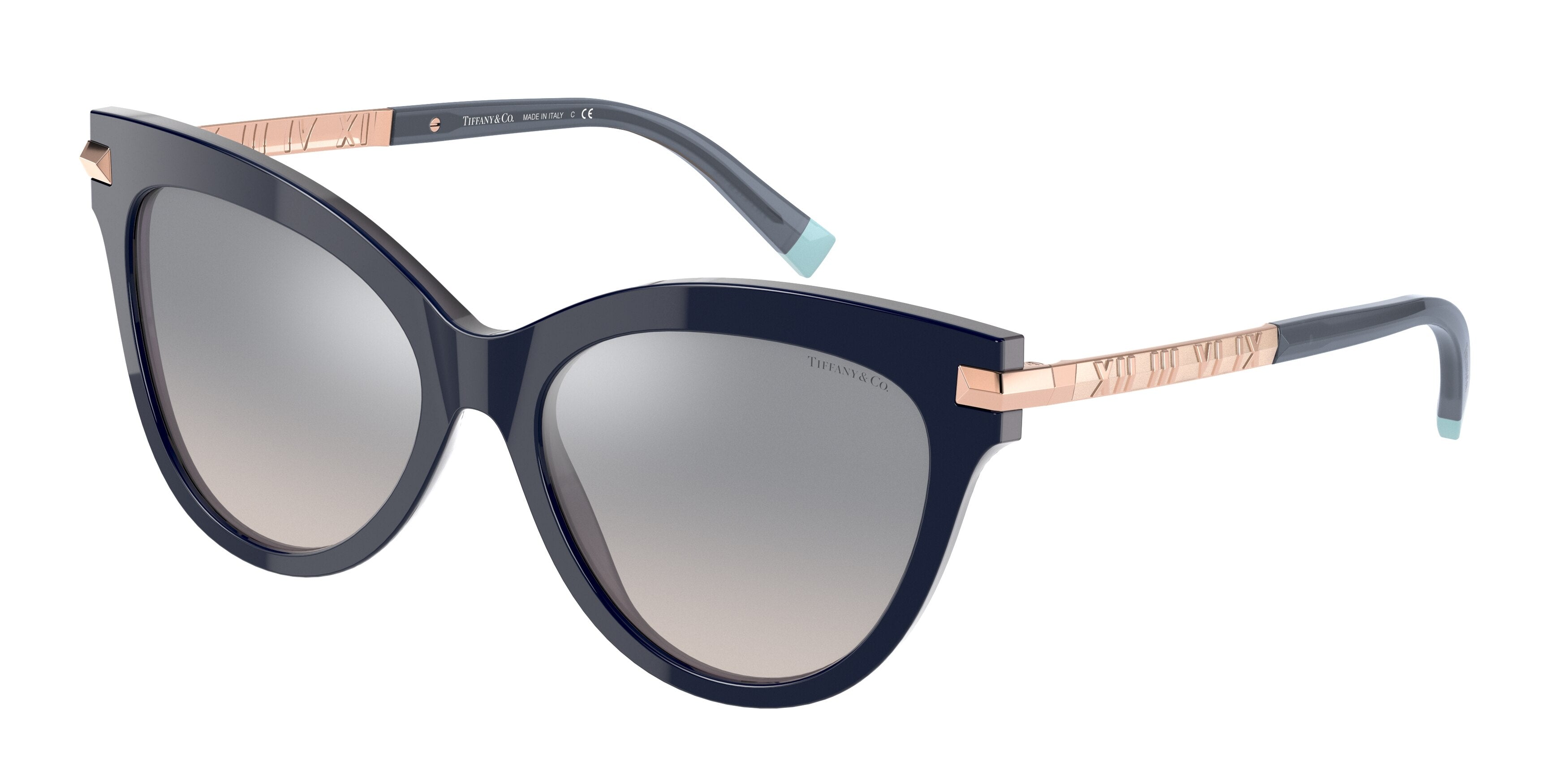 Tiffany TF4182 Cat Eye Sunglasses  82831U-Opal Blue Grey 55-140-17 - Color Map Blue