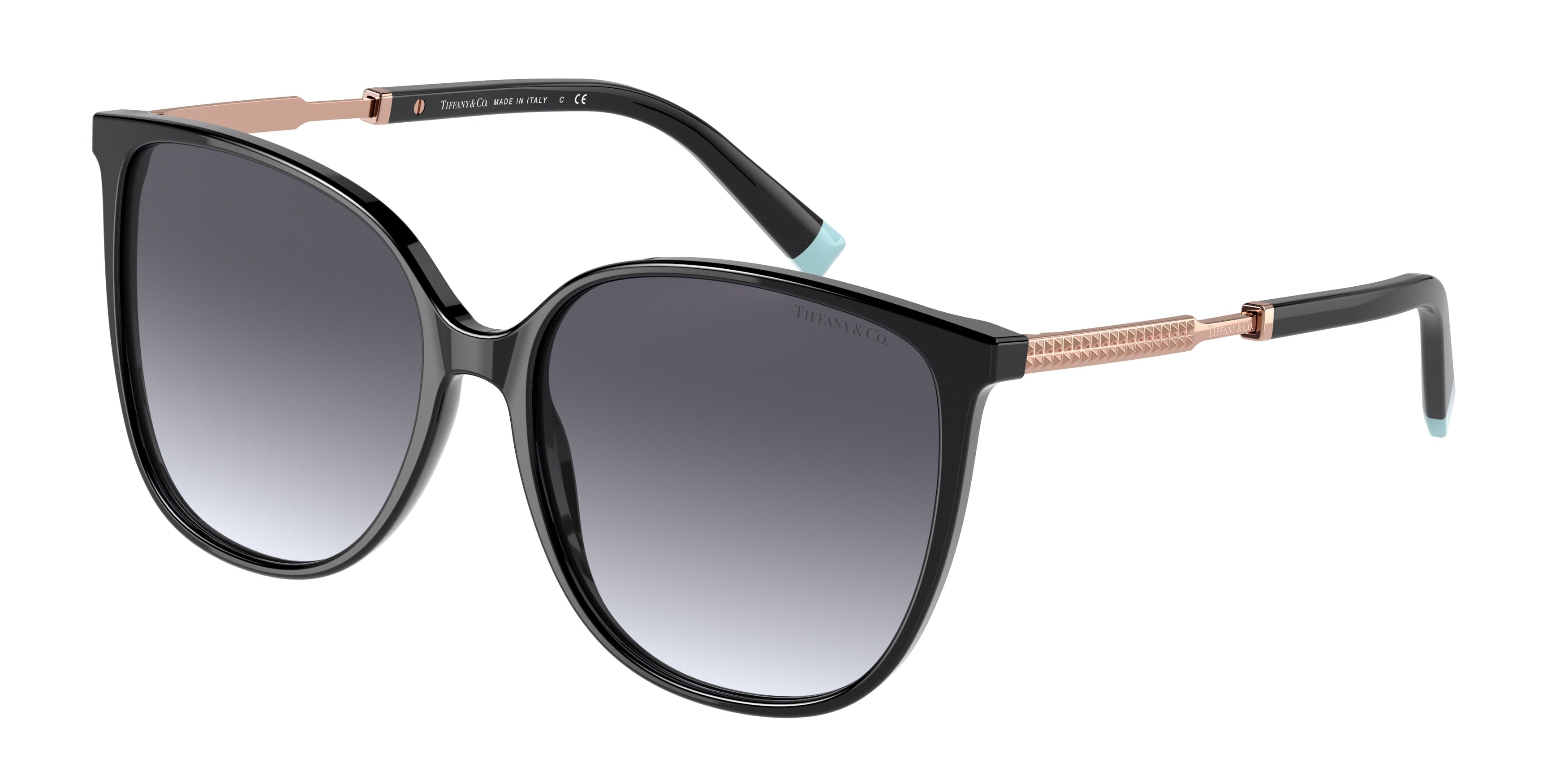 Tiffany TF4184 Square Sunglasses  80013C-Black 57-145-16 - Color Map Black