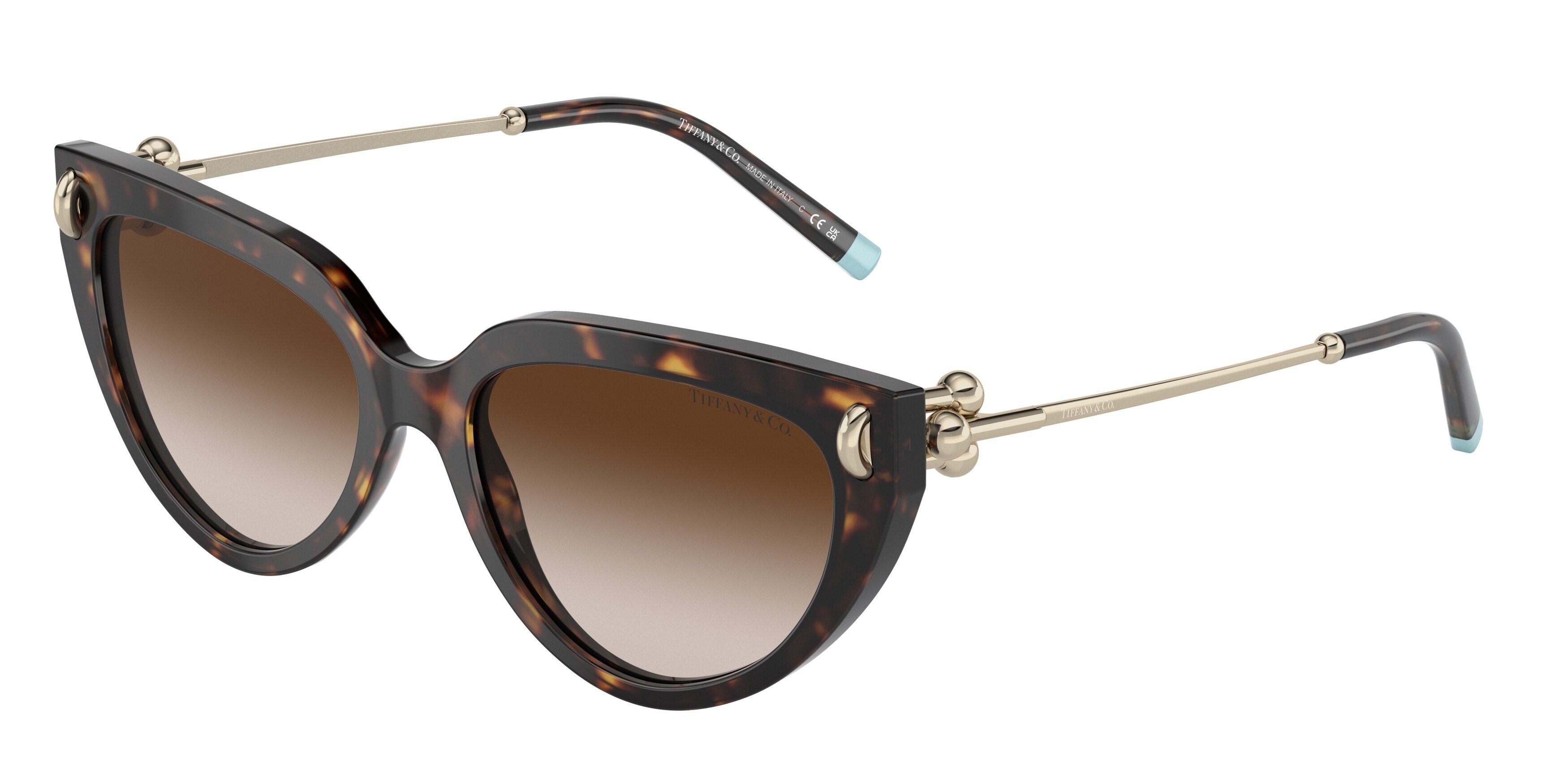 Tiffany TF4195 Cat Eye Sunglasses  80153B-Havana 54-140-17 - Color Map Tortoise