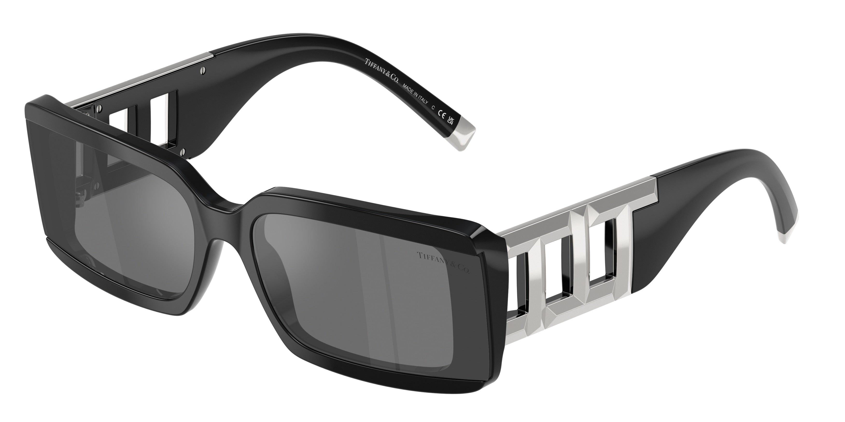 Tiffany TF4197 Rectangle Sunglasses  84306G-Black 62-140-17 - Color Map Black