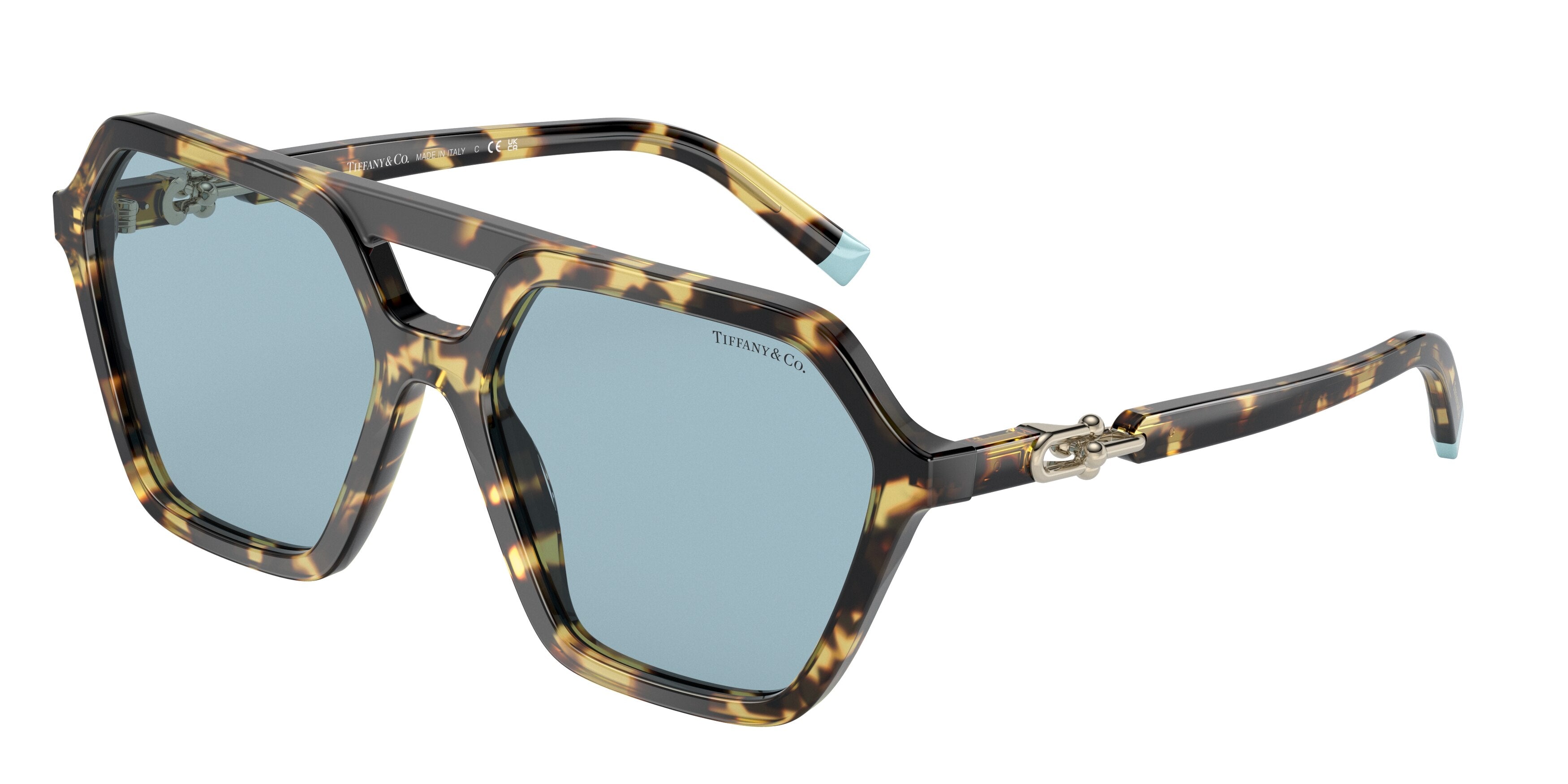 Tiffany TF4198 Irregular Sunglasses  806480-Yellow Havana 58-140-17 - Color Map Tortoise