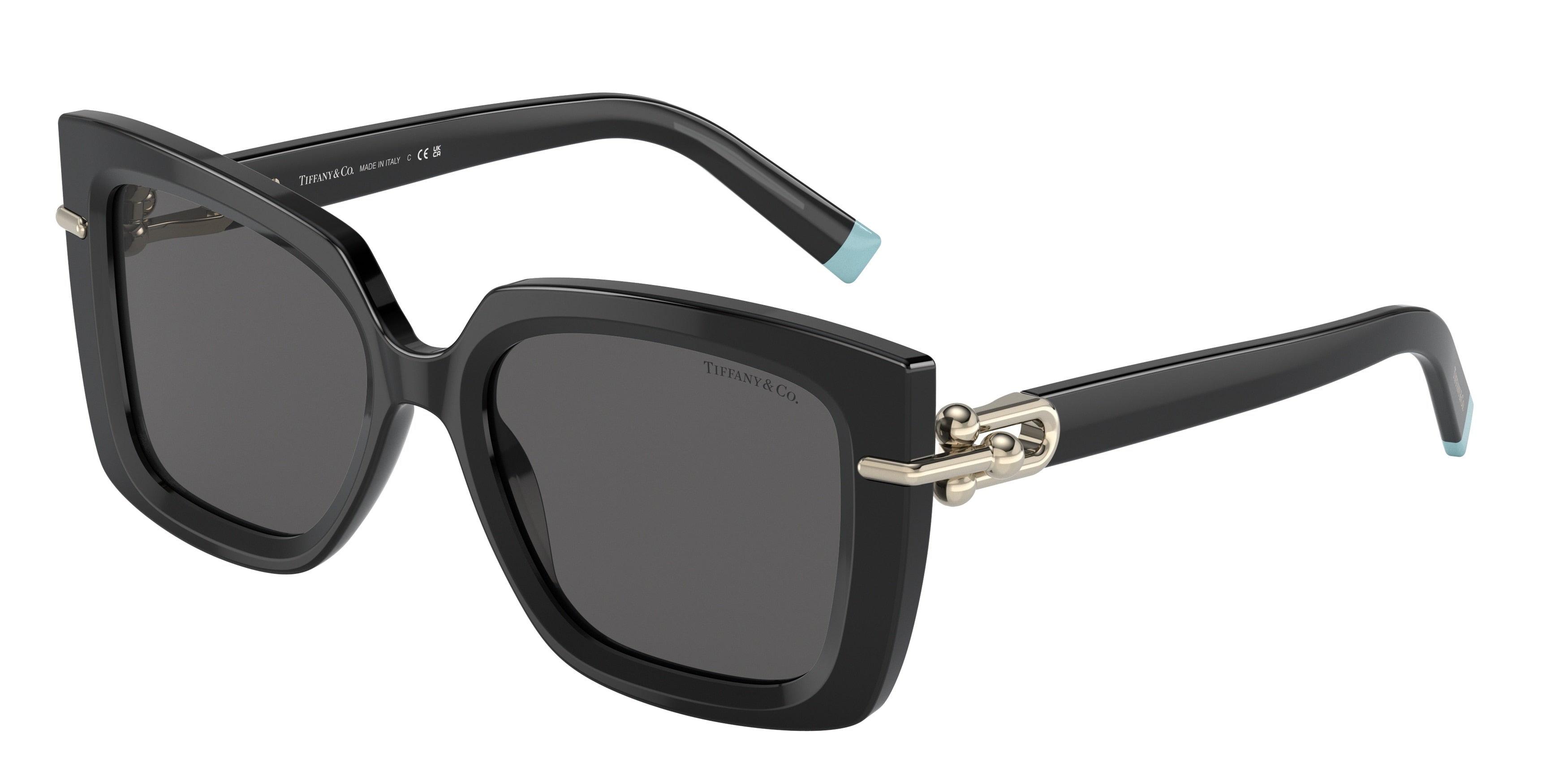 Tiffany TF4199F Butterfly Sunglasses  8001S4-Black 53-140-18 - Color Map Black