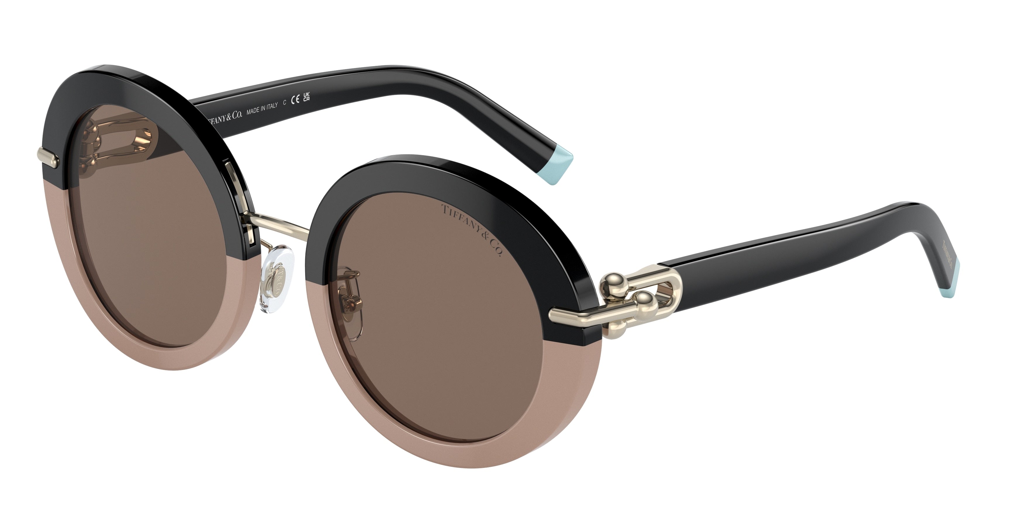 Tiffany TF4201 Round Sunglasses  83553G-Black Nude 50-140-24 - Color Map Black