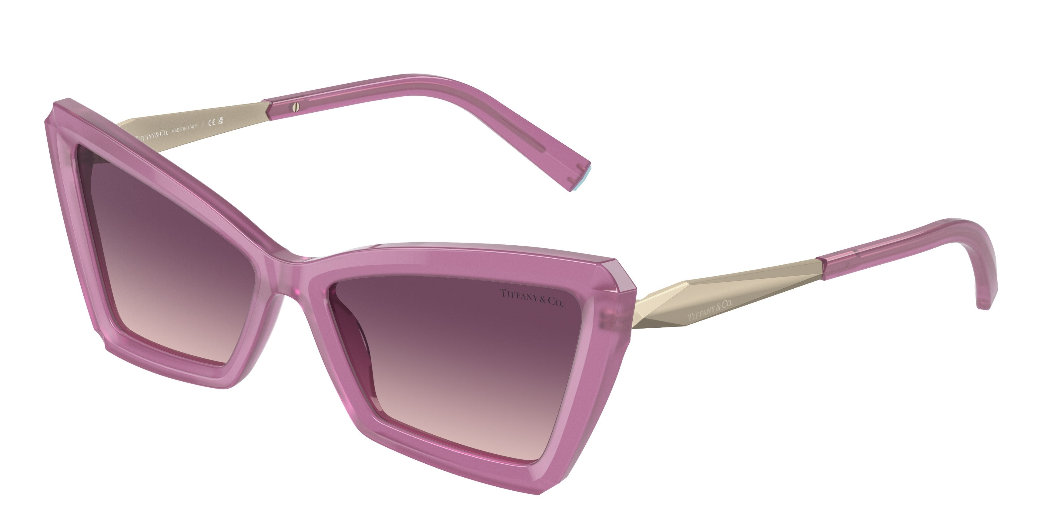Tiffany TF4203 Cat Eye Sunglasses  83727W-Fuxia Opal 56-140-16 - Color Map Violet