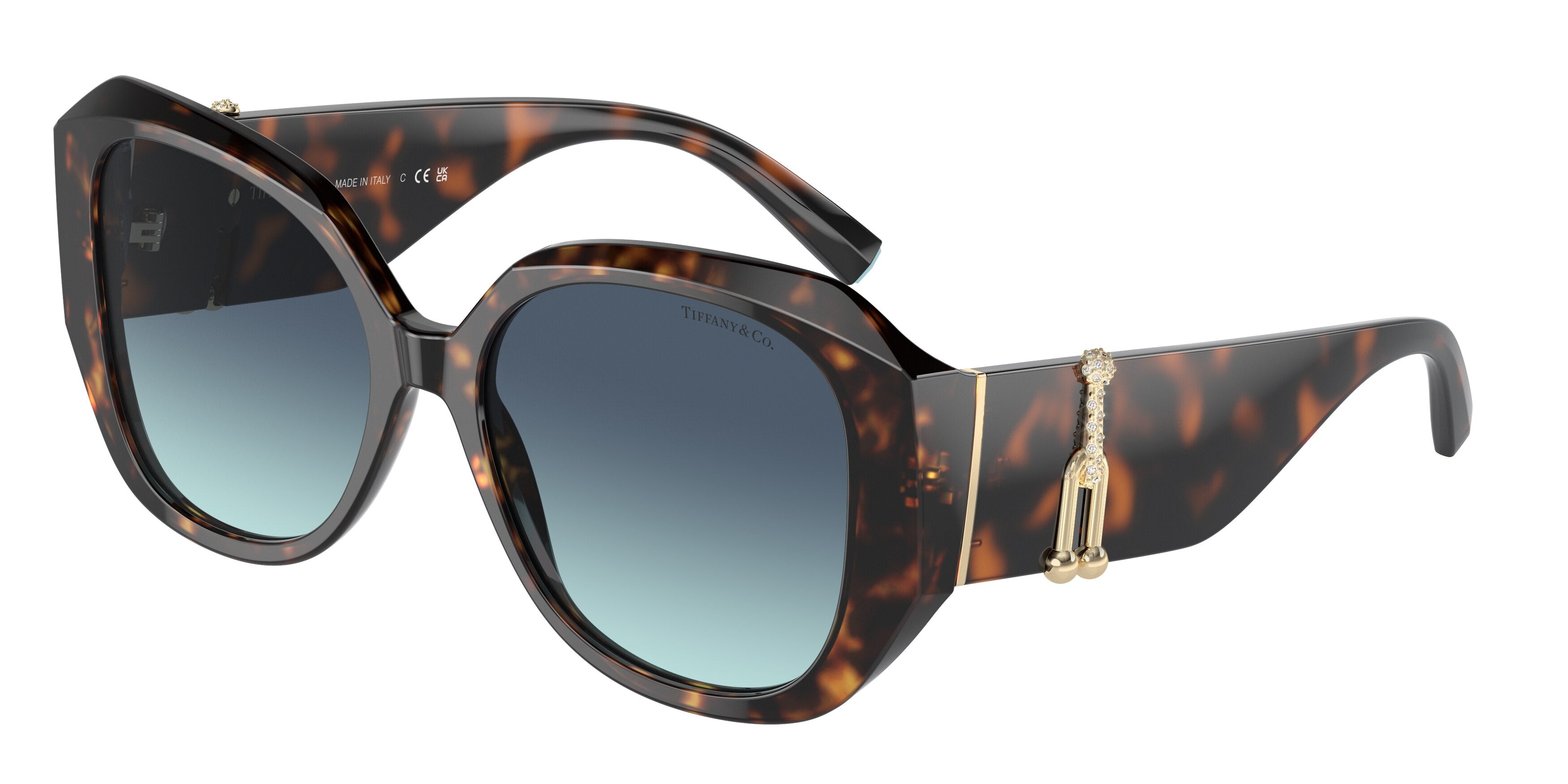 Tiffany TF4207BF Square Sunglasses  80159S-Havana 55-140-17 - Color Map Tortoise