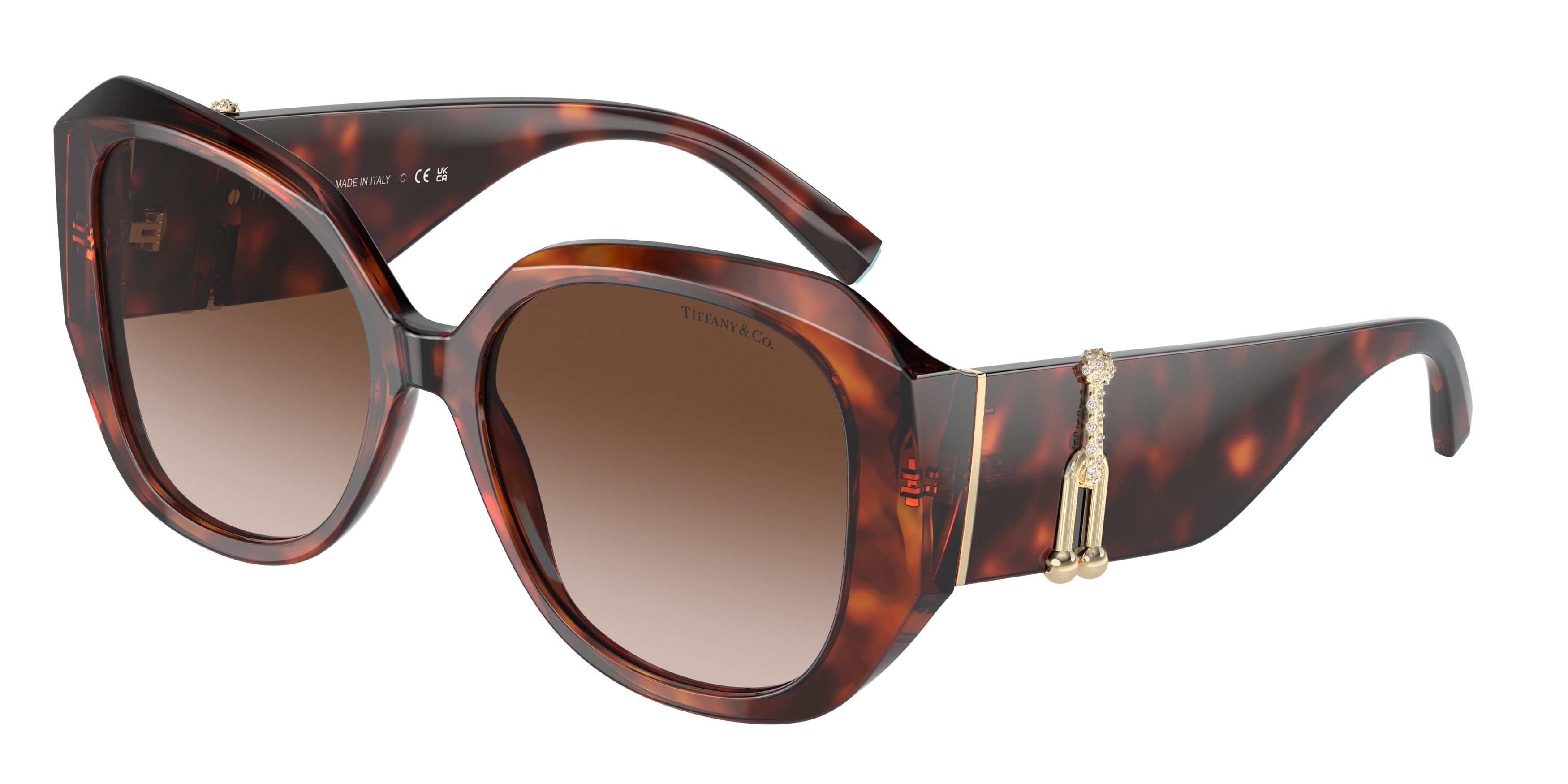 Tiffany TF4207B Square Sunglasses  80023B-Havana 55-140-17 - Color Map Tortoise