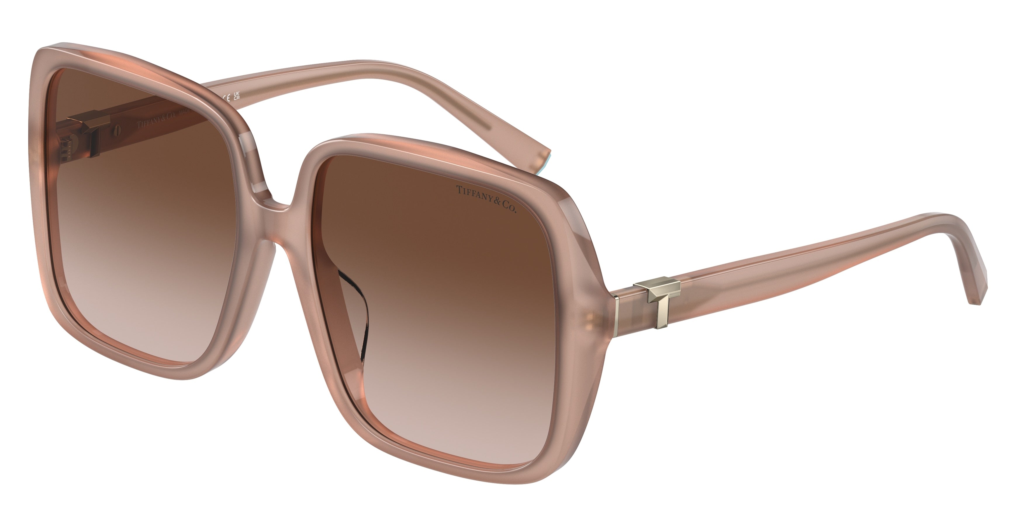 Tiffany TF4211D Square Sunglasses  83473B-Opal Pink 58-145-17 - Color Map Pink