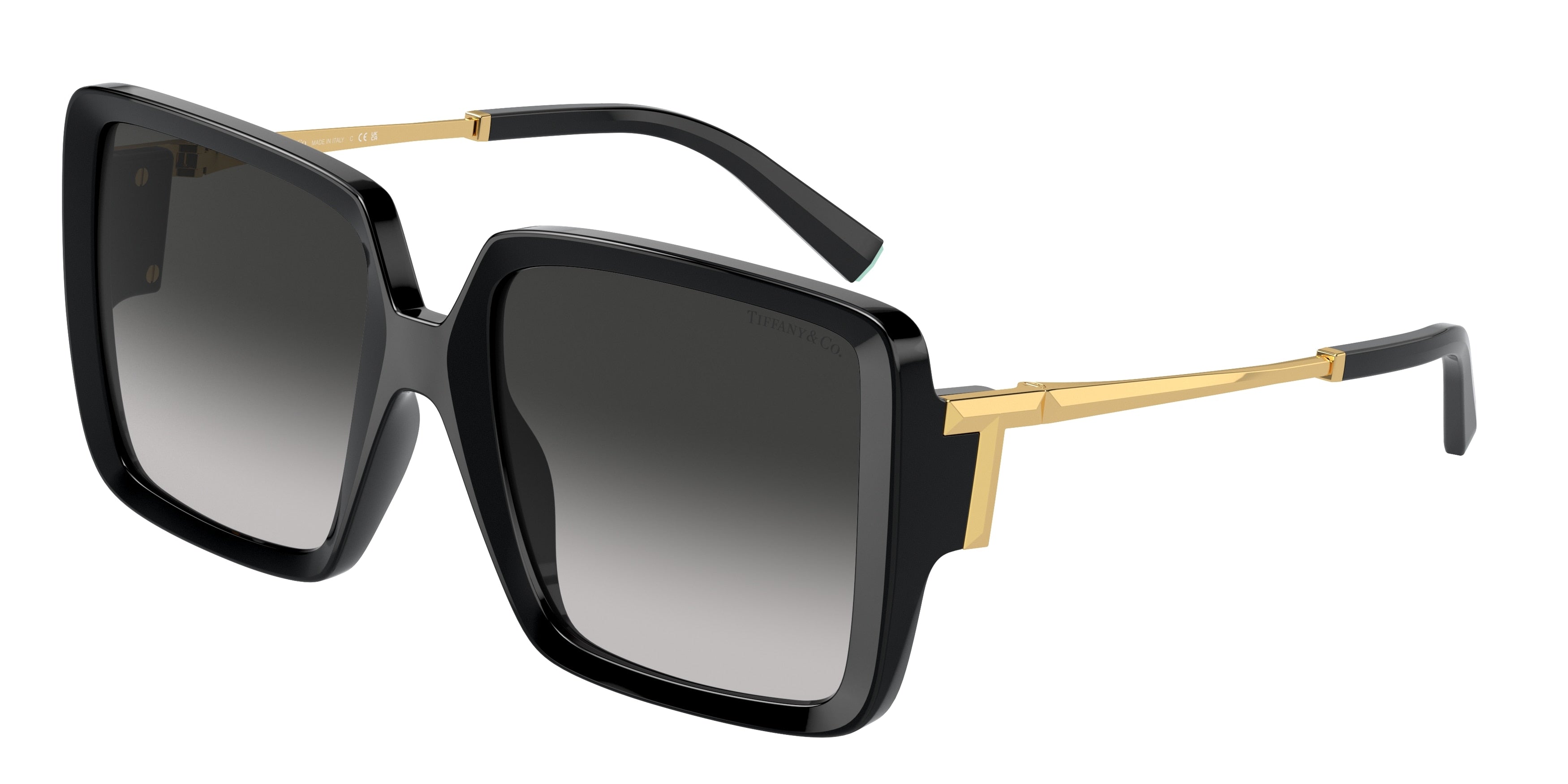 Tiffany TF4212U Square Sunglasses  80013C-Black 55-130-19 - Color Map Black