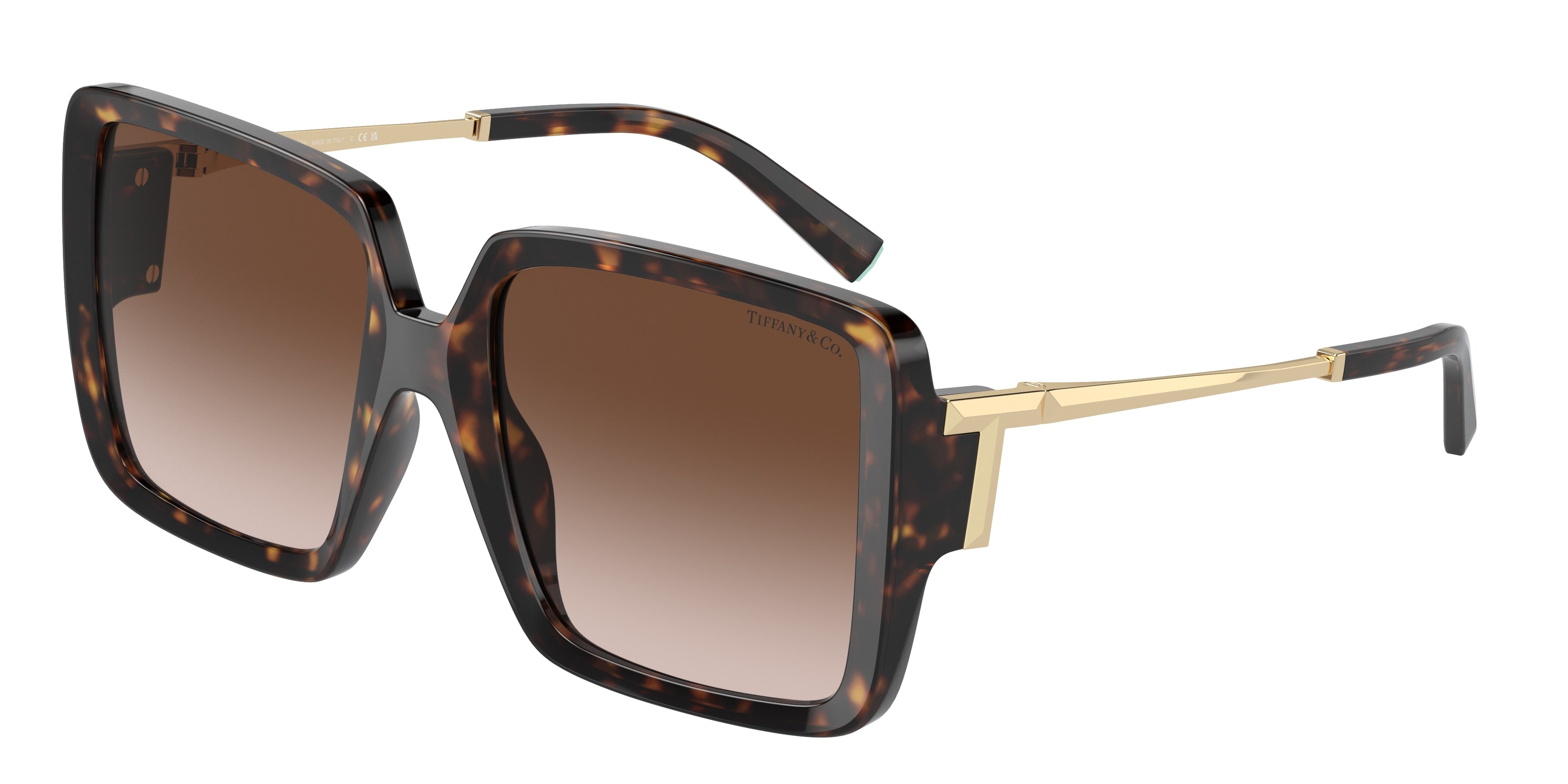 Tiffany TF4212U Square Sunglasses  80153B-Havana 55-130-19 - Color Map Tortoise