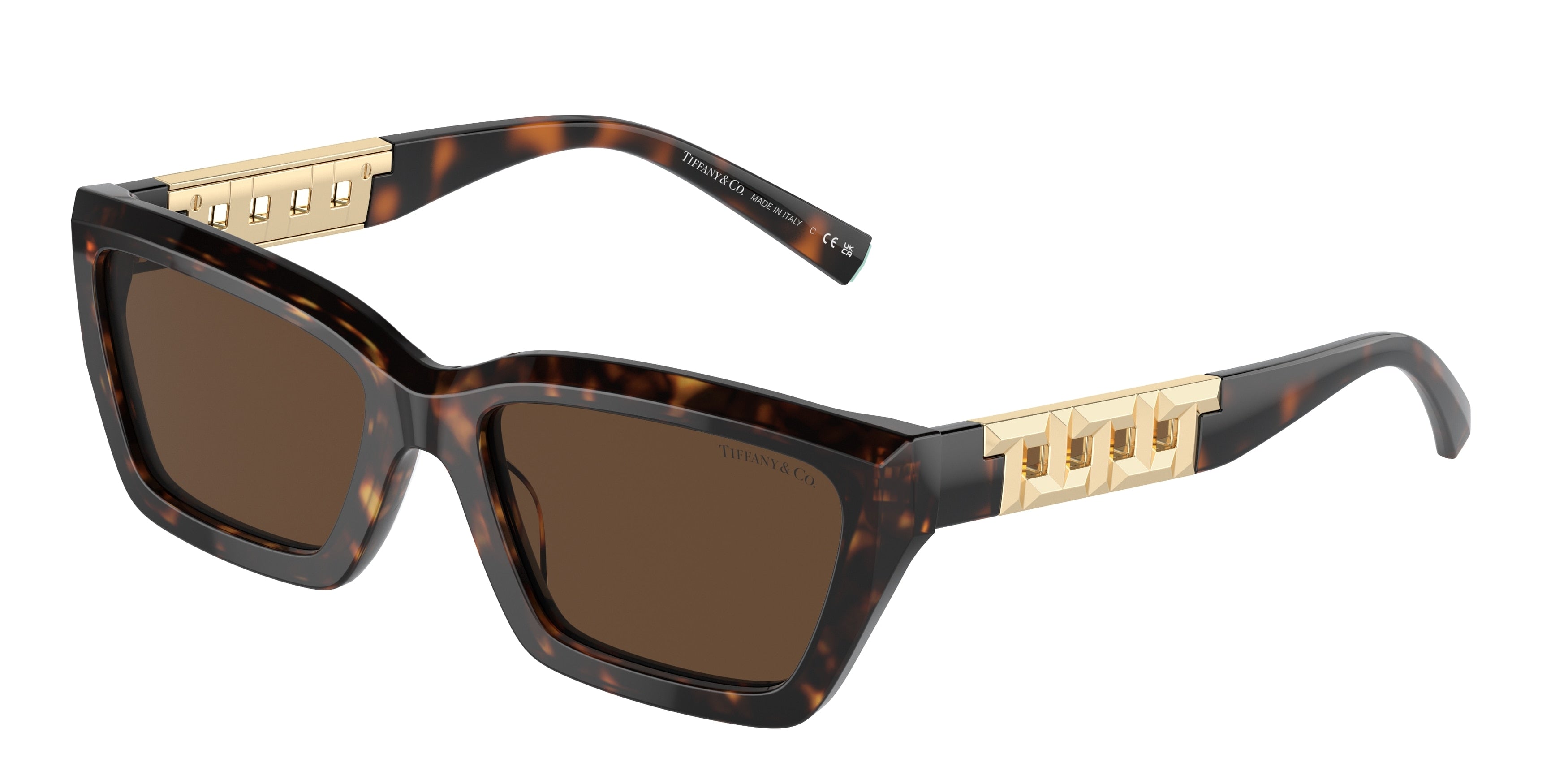 Tiffany TF4213F Rectangle Sunglasses  80153G-Havana 54-140-18 - Color Map Tortoise