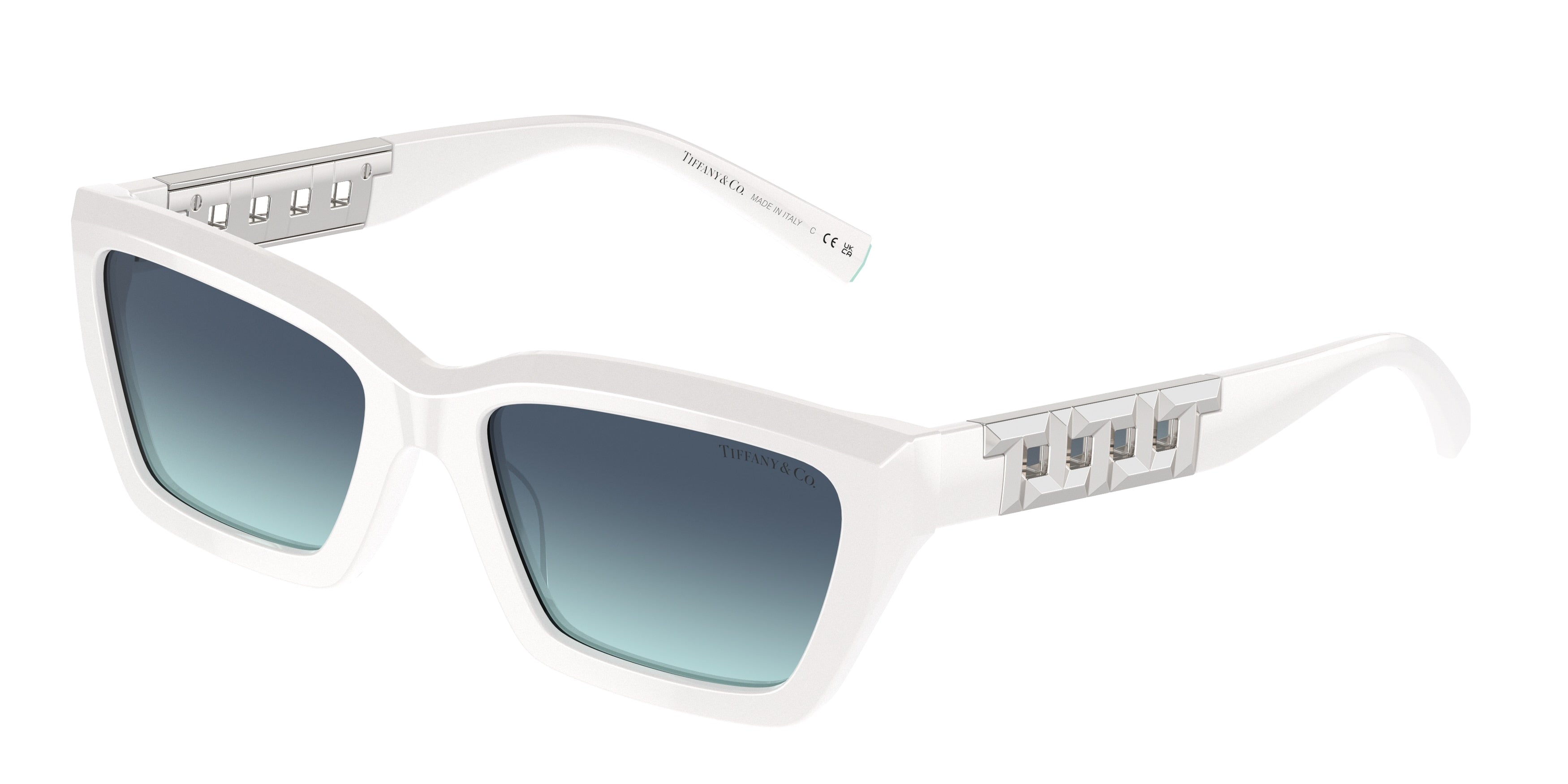 Tiffany TF4213 Rectangle Sunglasses  83929S-Bright White 54-140-18 - Color Map White
