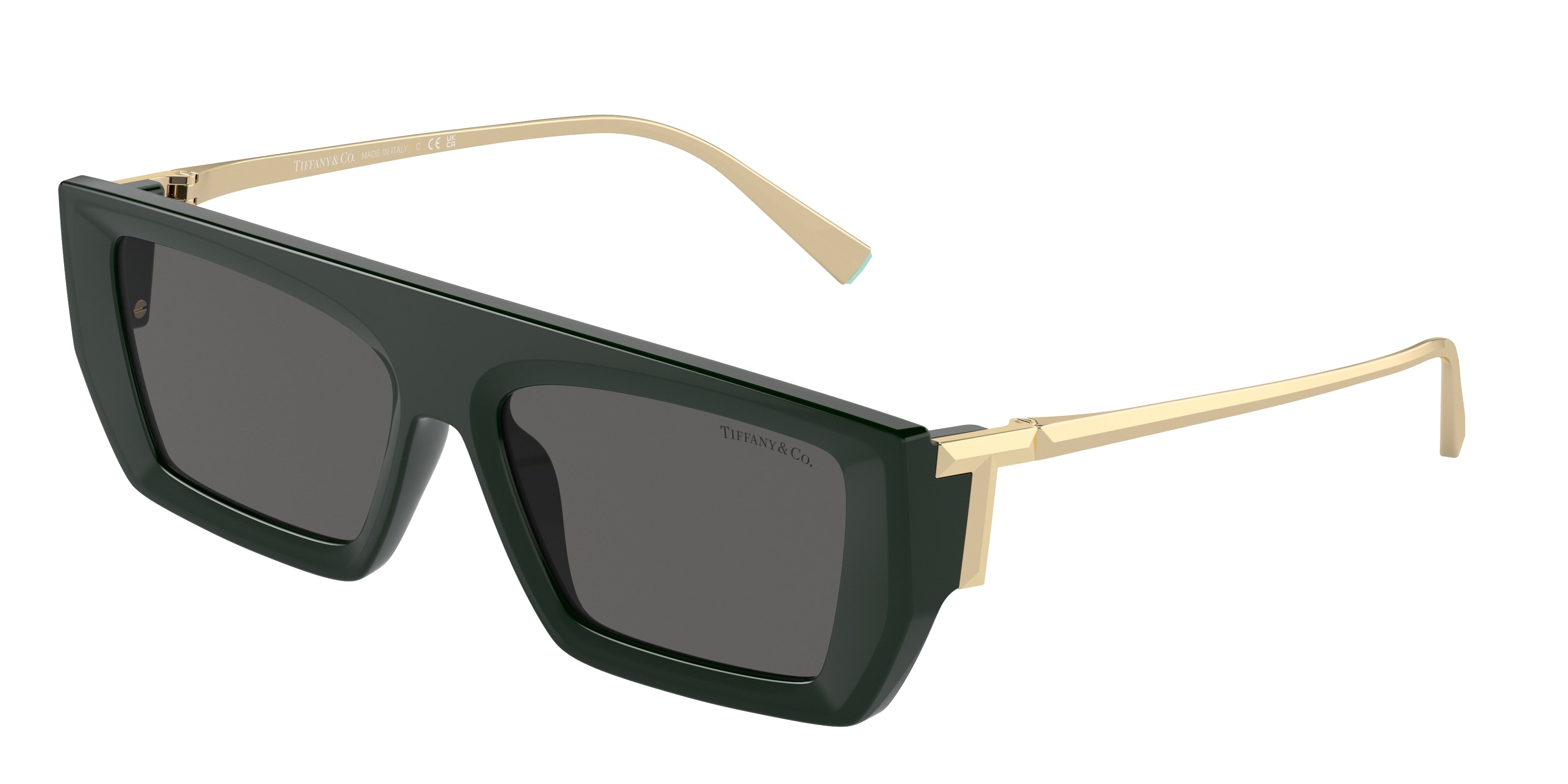 Tiffany TF4214U Rectangle Sunglasses  8390S4-Dark Emerald 54-130-16 - Color Map Green