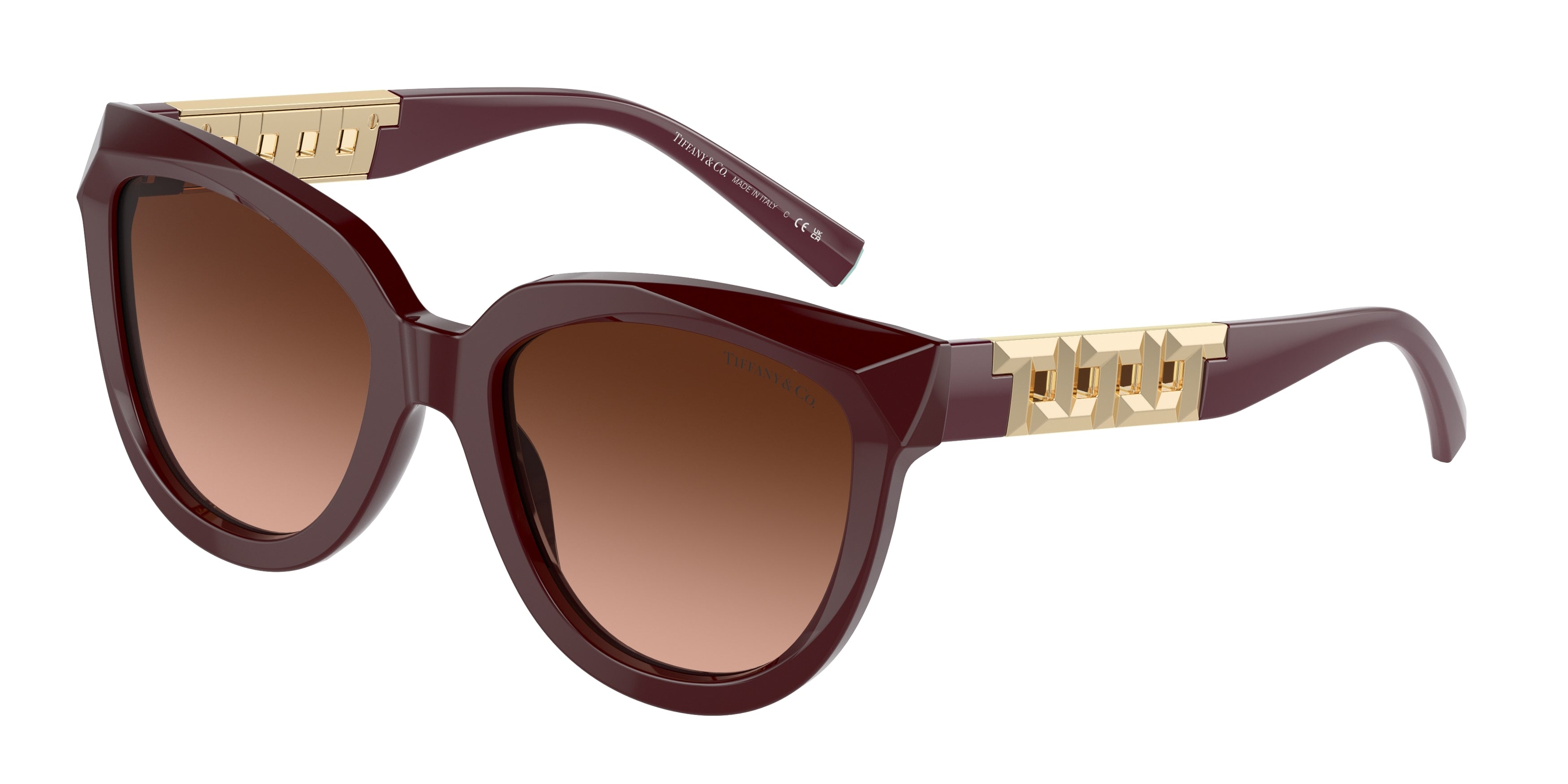 Tiffany TF4215 Cat Eye Sunglasses  83895M-Burgundy 53-140-19 - Color Map Violet