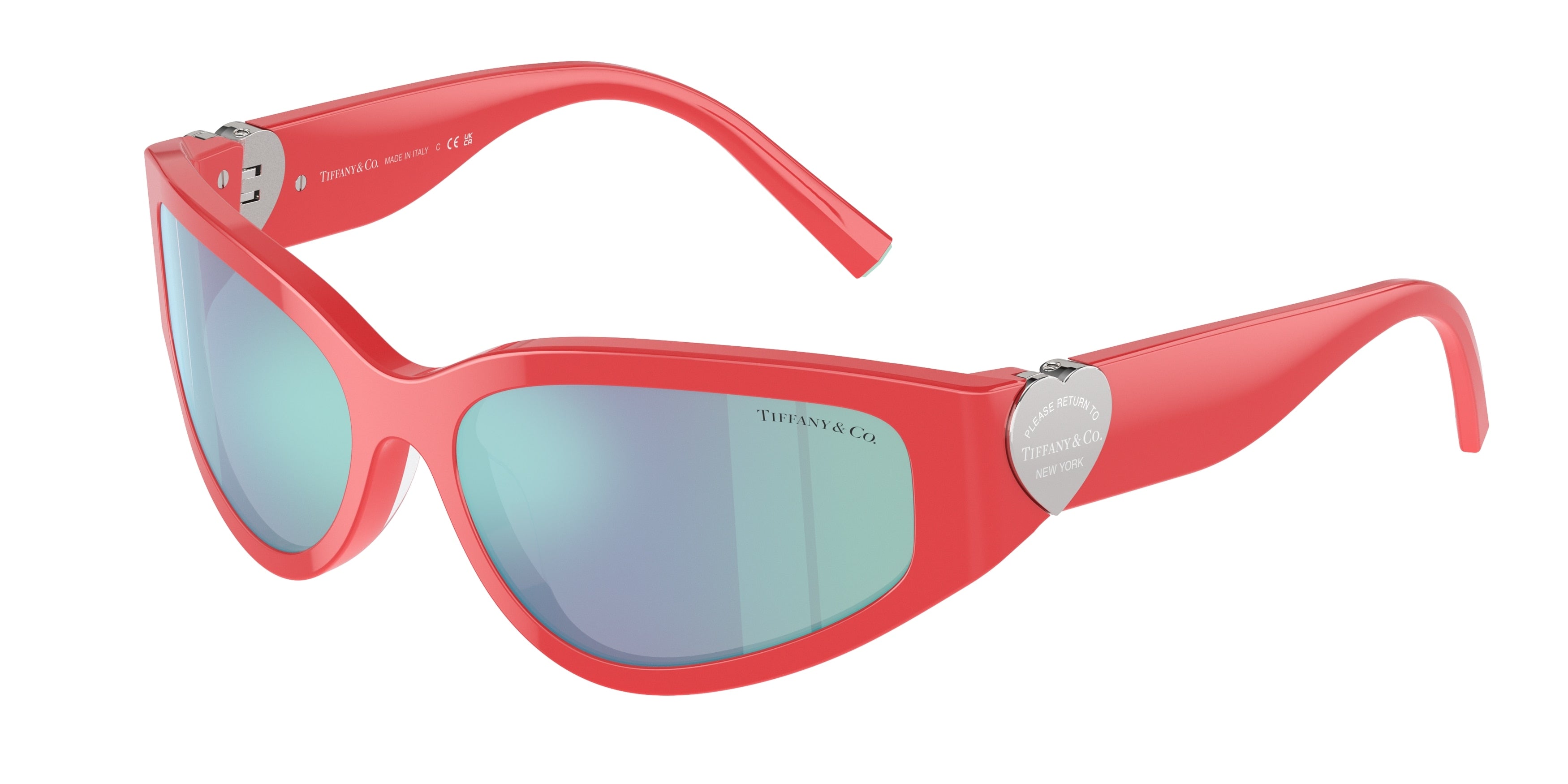 Tiffany TF4217 Irregular Sunglasses  8370MA-Coral 59-125-16 - Color Map Red