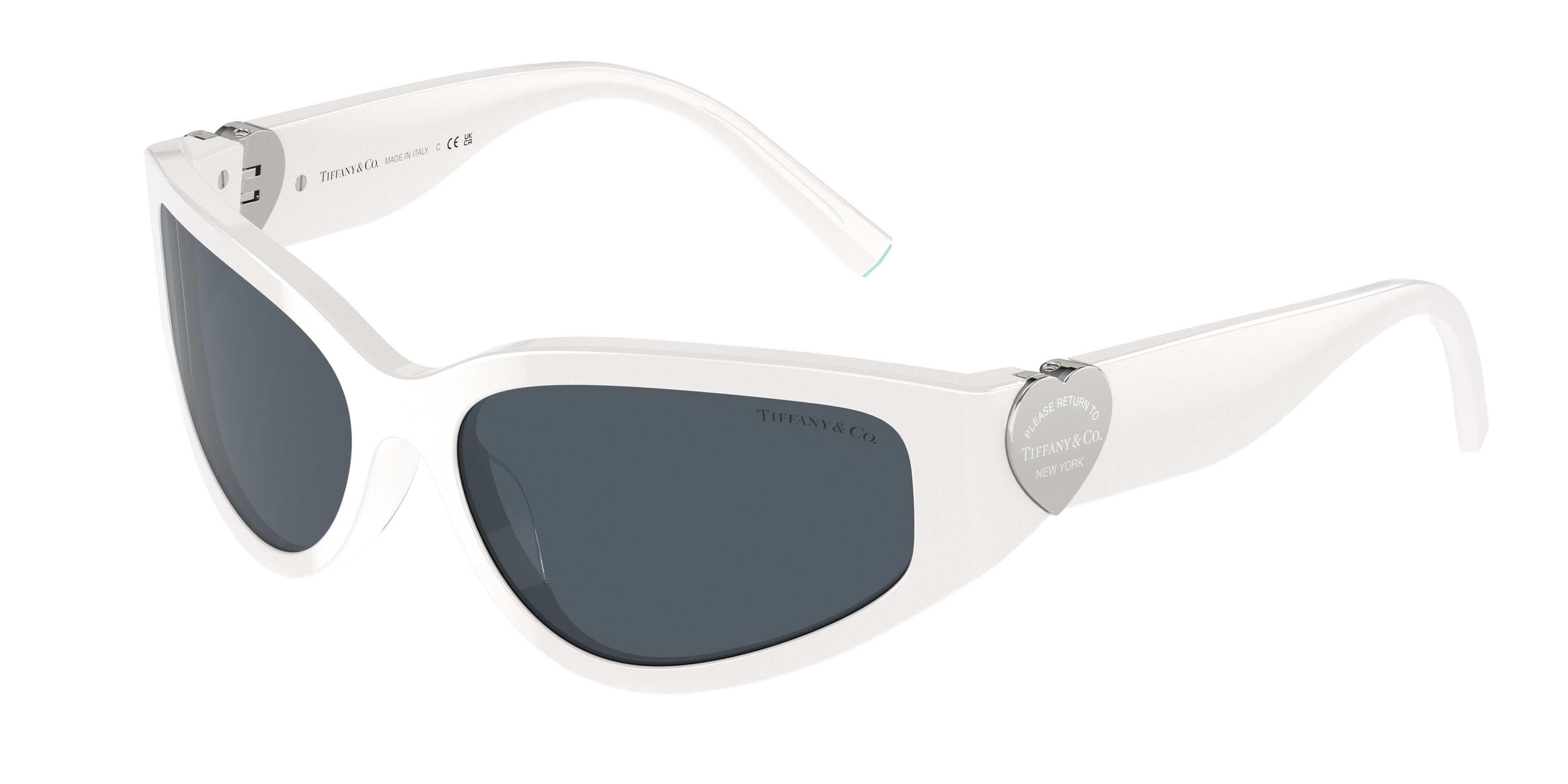 Tiffany TF4217 Irregular Sunglasses  839287-Bright White 59-125-16 - Color Map White