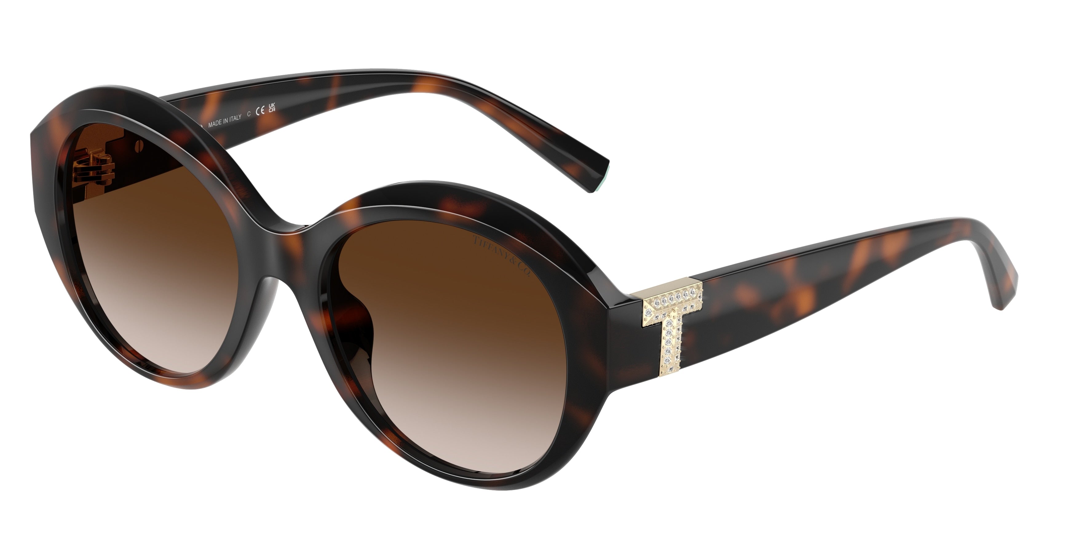 Tiffany TF4227BU Round Sunglasses  80153B-Havana 53-140-19 - Color Map Tortoise