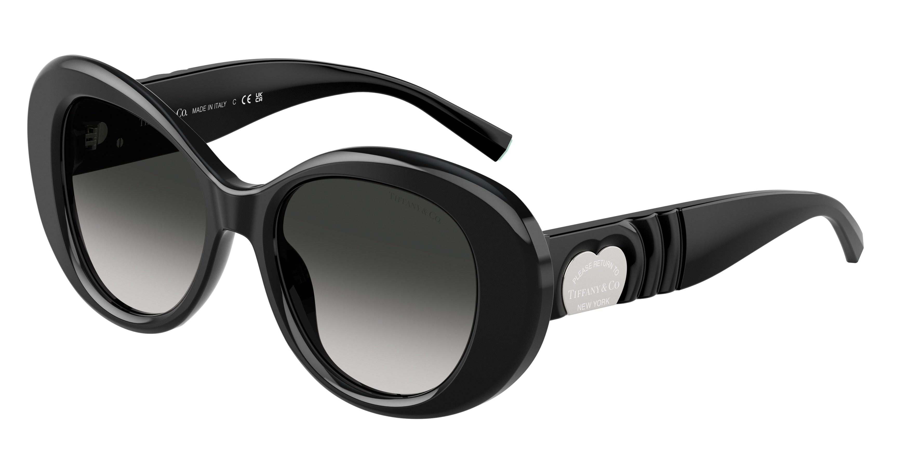Tiffany TF4228 Round Sunglasses  80013C-Black 52-140-18 - Color Map Black