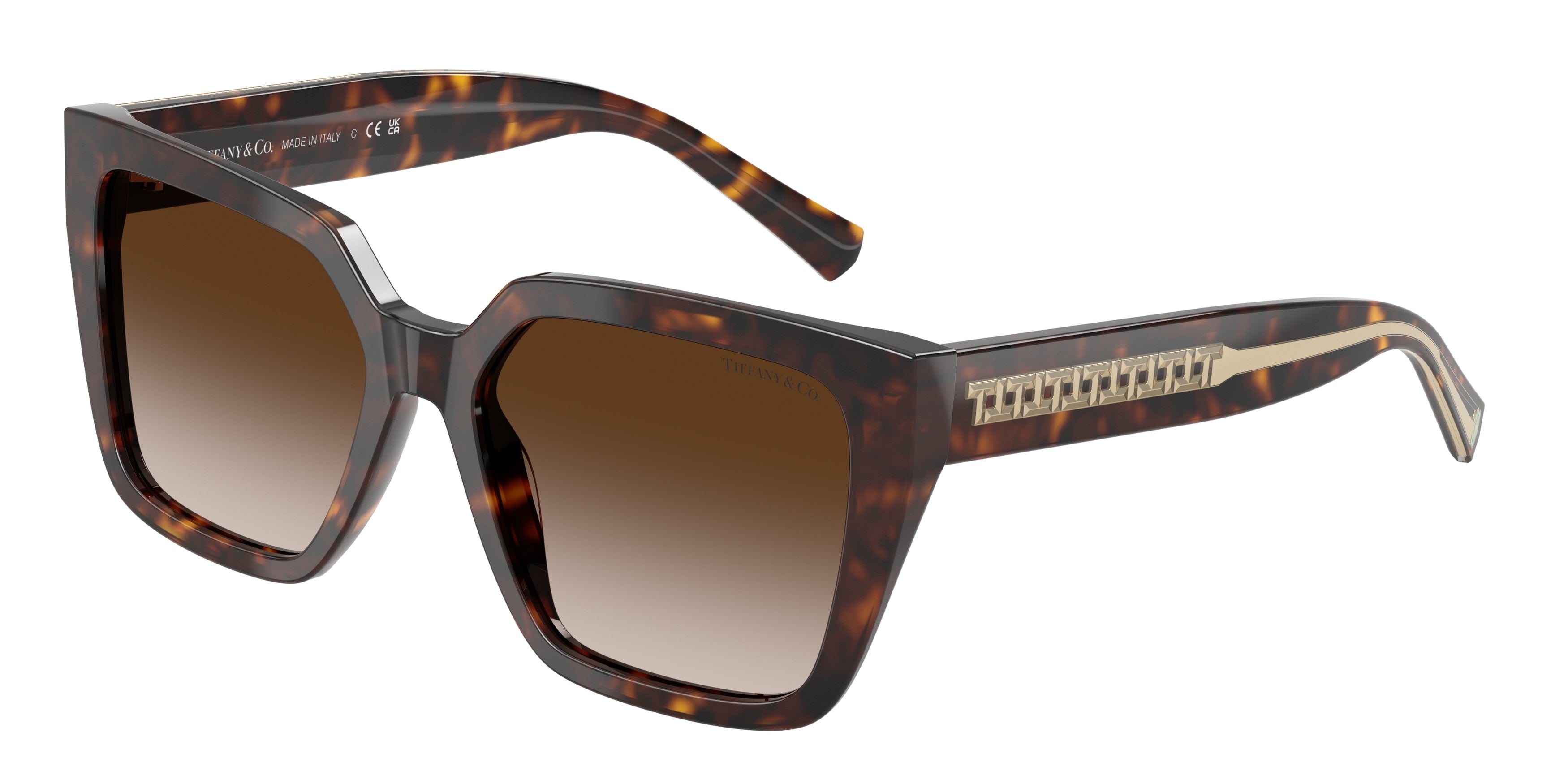 Tiffany TF4235 Square Sunglasses  80153B-Havana 55-140-17 - Color Map Tortoise