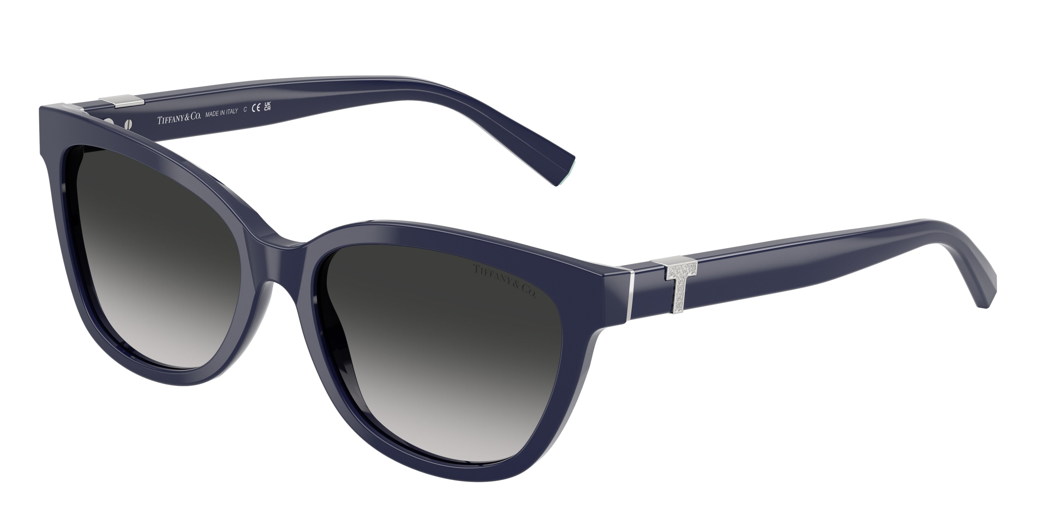 Tiffany TF4237B Cat Eye Sunglasses  83963C-Solid Dark Blue 55-140-17 - Color Map Blue