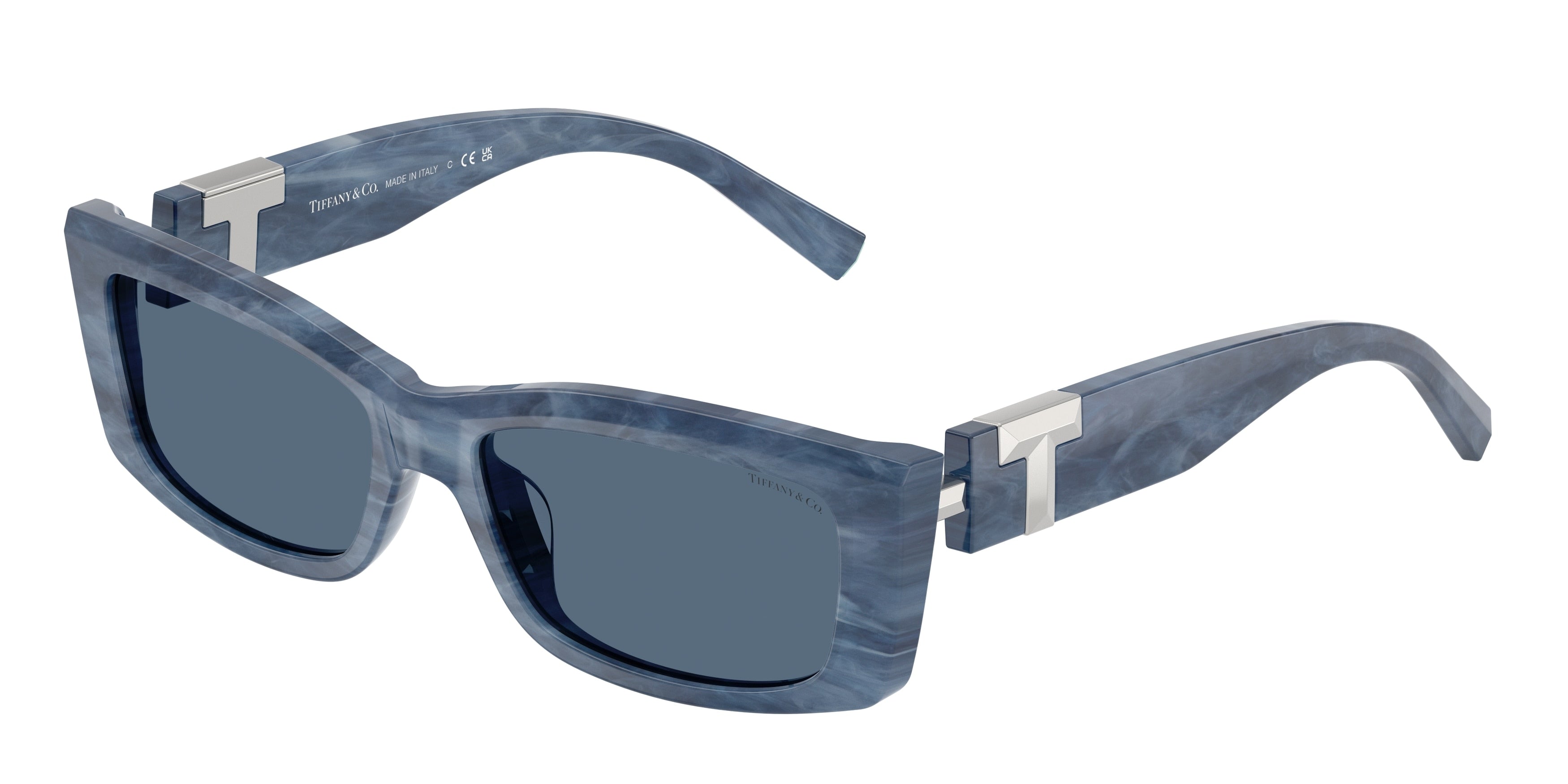 Tiffany TF4240U Rectangle Sunglasses  843280-Striped Tanzanite 54-140-16 - Color Map Blue