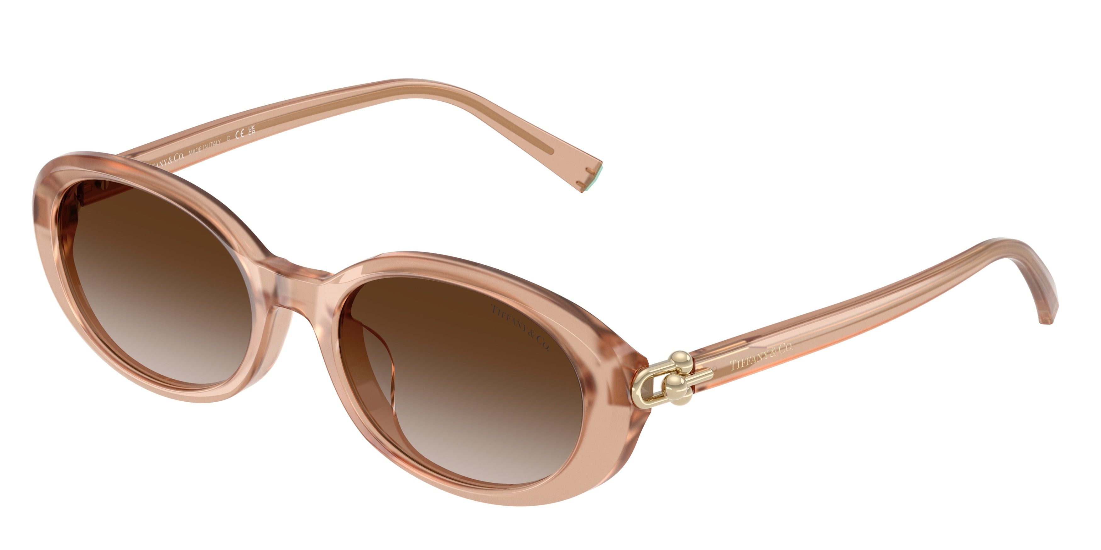 Tiffany TF4242D Oval Sunglasses  82683B-Opal Nude 54-140-19 - Color Map Pink