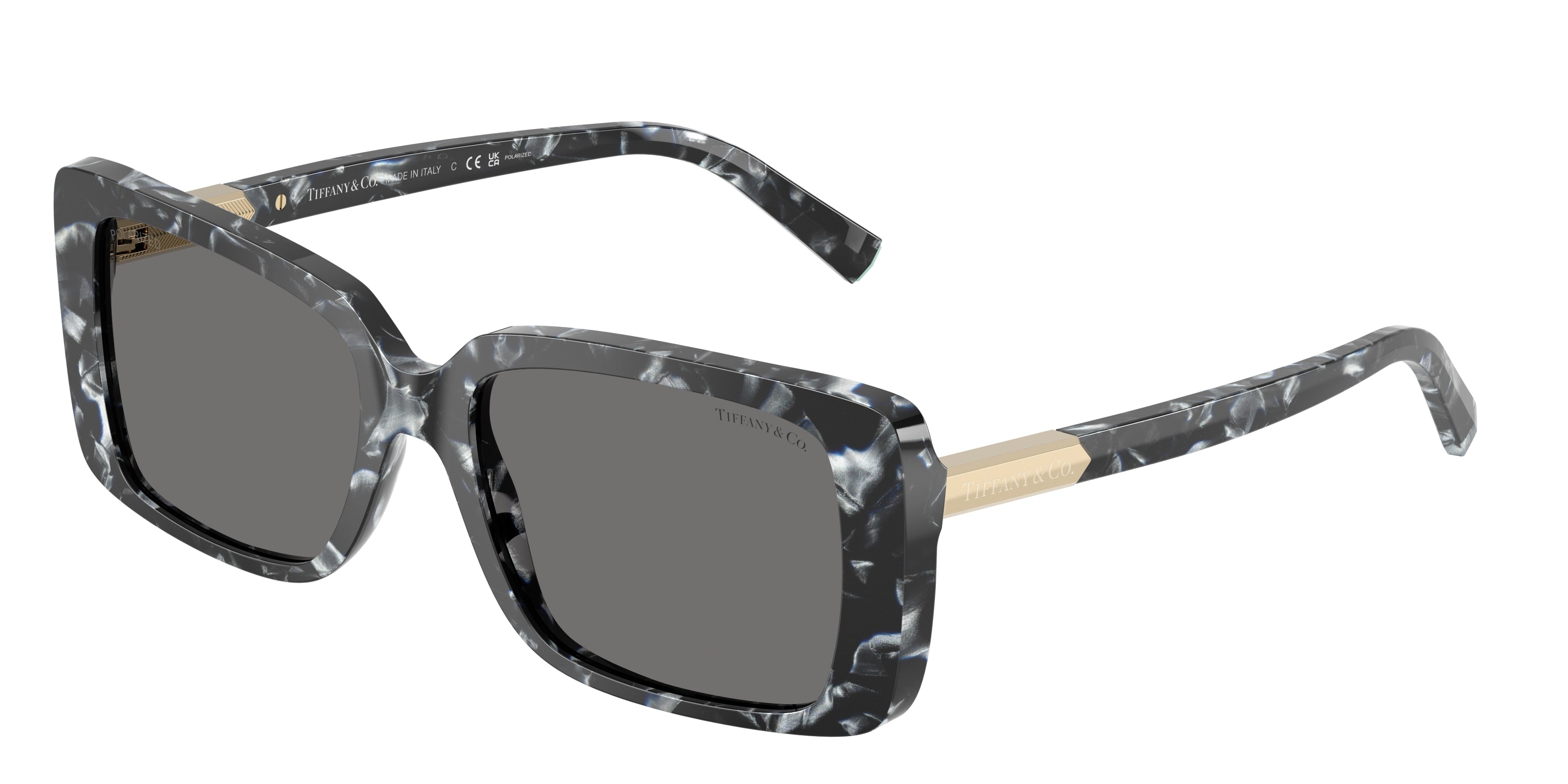 Tiffany TF4249 Rectangle Sunglasses  842881-Havana Madreperla 55-140-17 - Color Map Tortoise