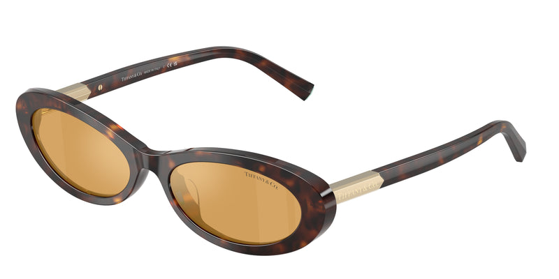 Tiffany TF4250 Oval Sunglasses  801574-Havana 56-140-17 - Color Map Tortoise