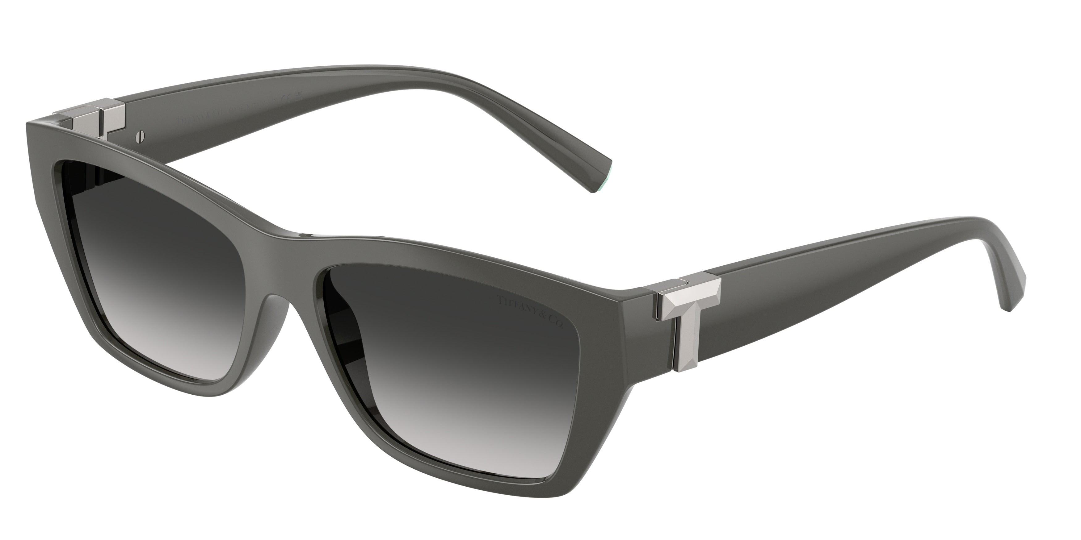 Tiffany TF4255U Rectangle Sunglasses  84463C-Coca Cola Sapphire 56-140-16 - Color Map Brown